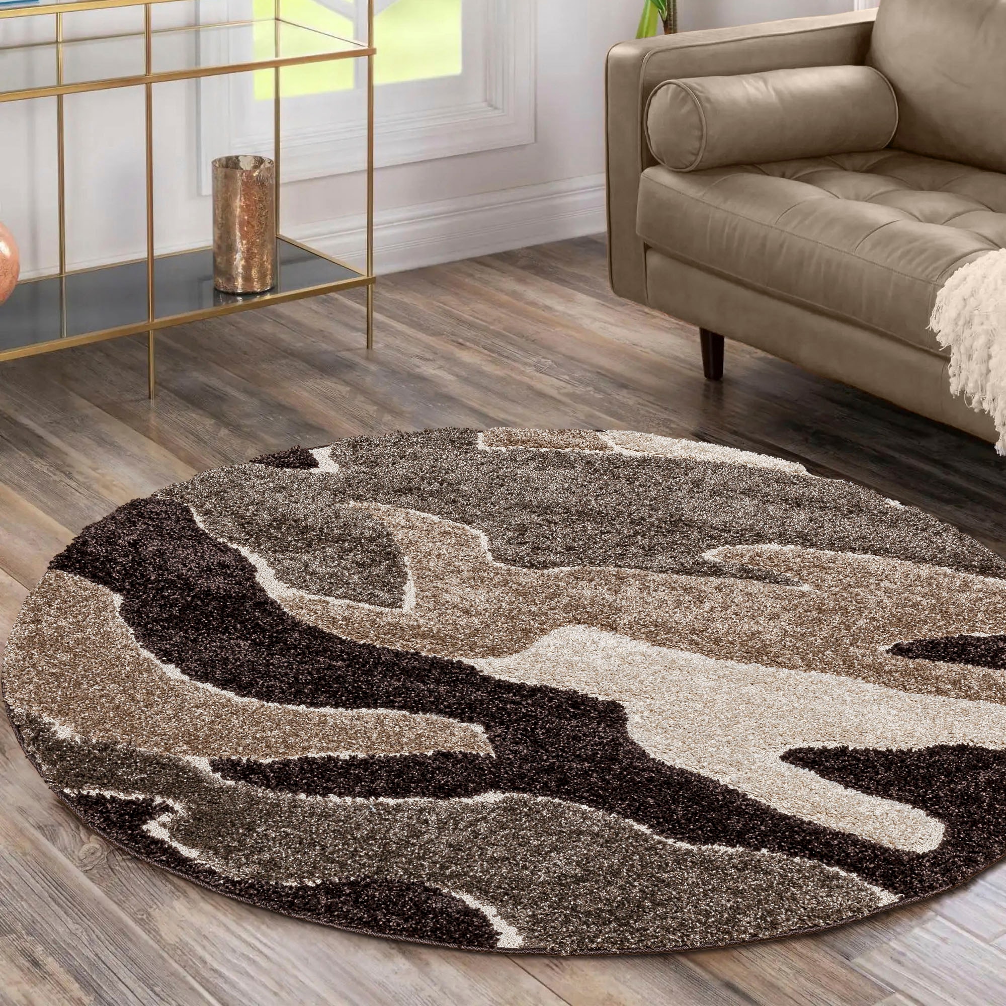 Sanat Hochflor-Teppich »Luxus 3508«, rund, 30 mm Höhe, robuster Langflor, w günstig online kaufen