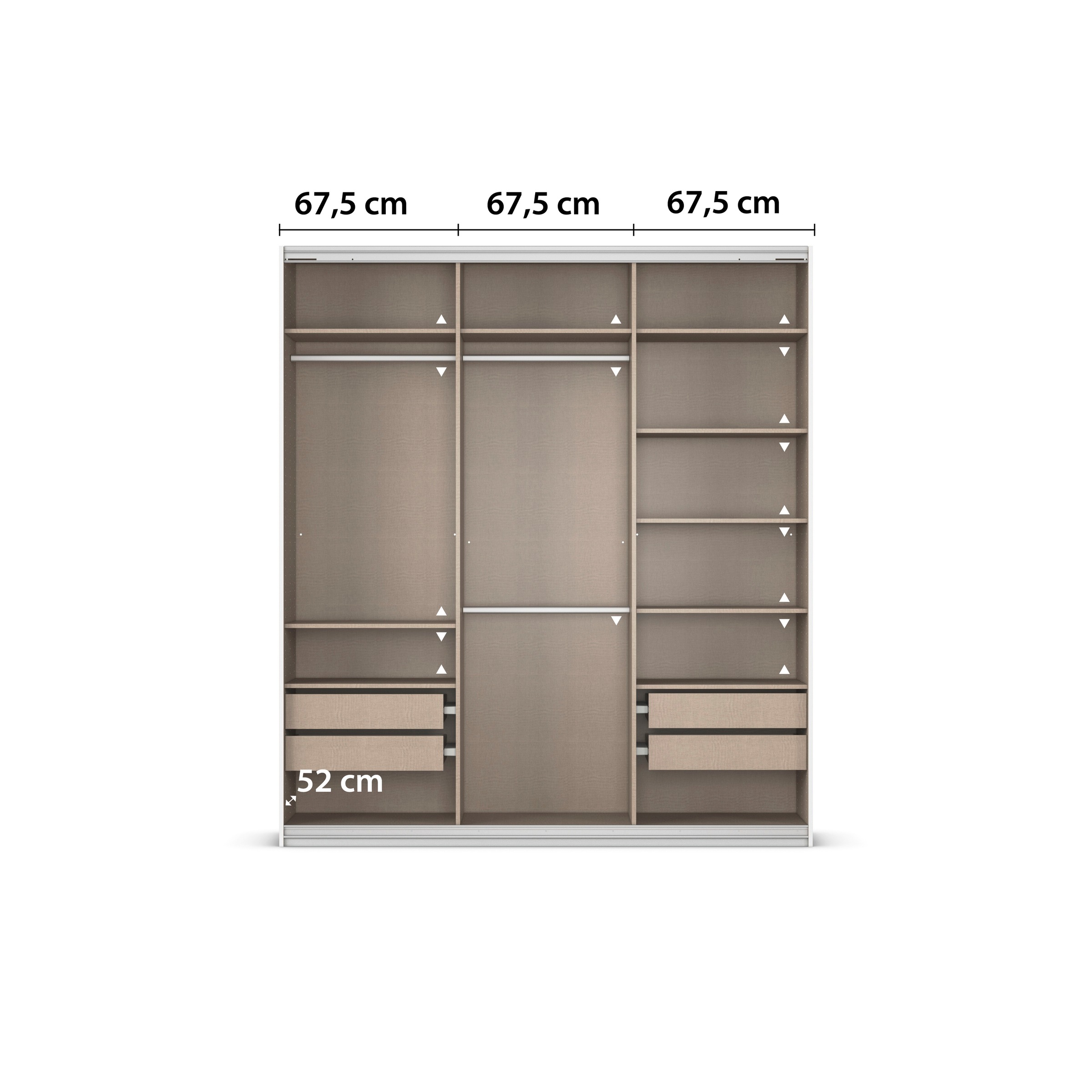 rauch Kleiderschrank »Schwebetürenschrank OTTO´s Choice Garderobe Schrank TOP ANGEBOT Avola«, (in 3 verschiedenen Ausstattungen BASIC/CLASSIC/PREMIUM inkl. Spiegel), mit eleganten Zierleisten in Chrom, Schwarz oder Weiß MADE IN GERMANY
