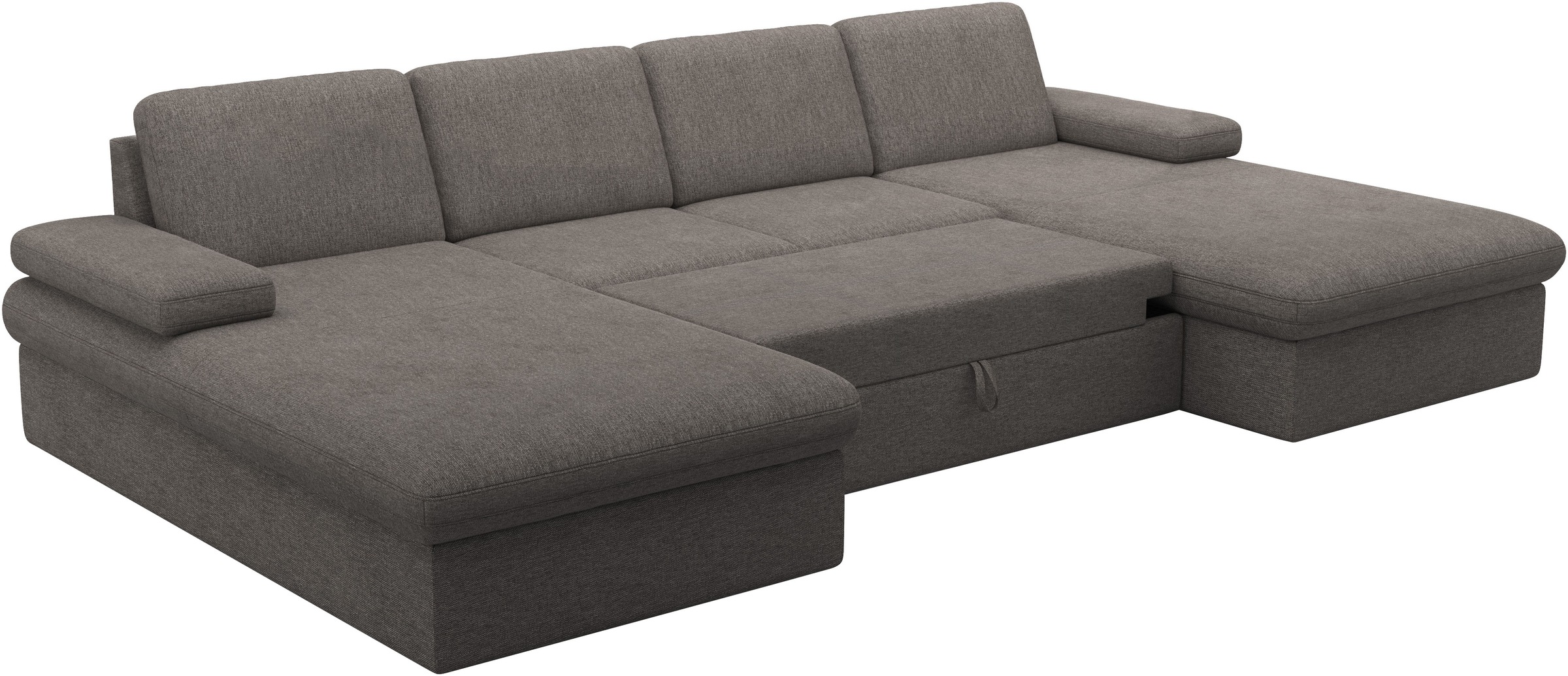 sit&more Wohnlandschaft »Moreno U-Form, B: 309 cm«, mit Armteilverstellung, optional Bettfunktion