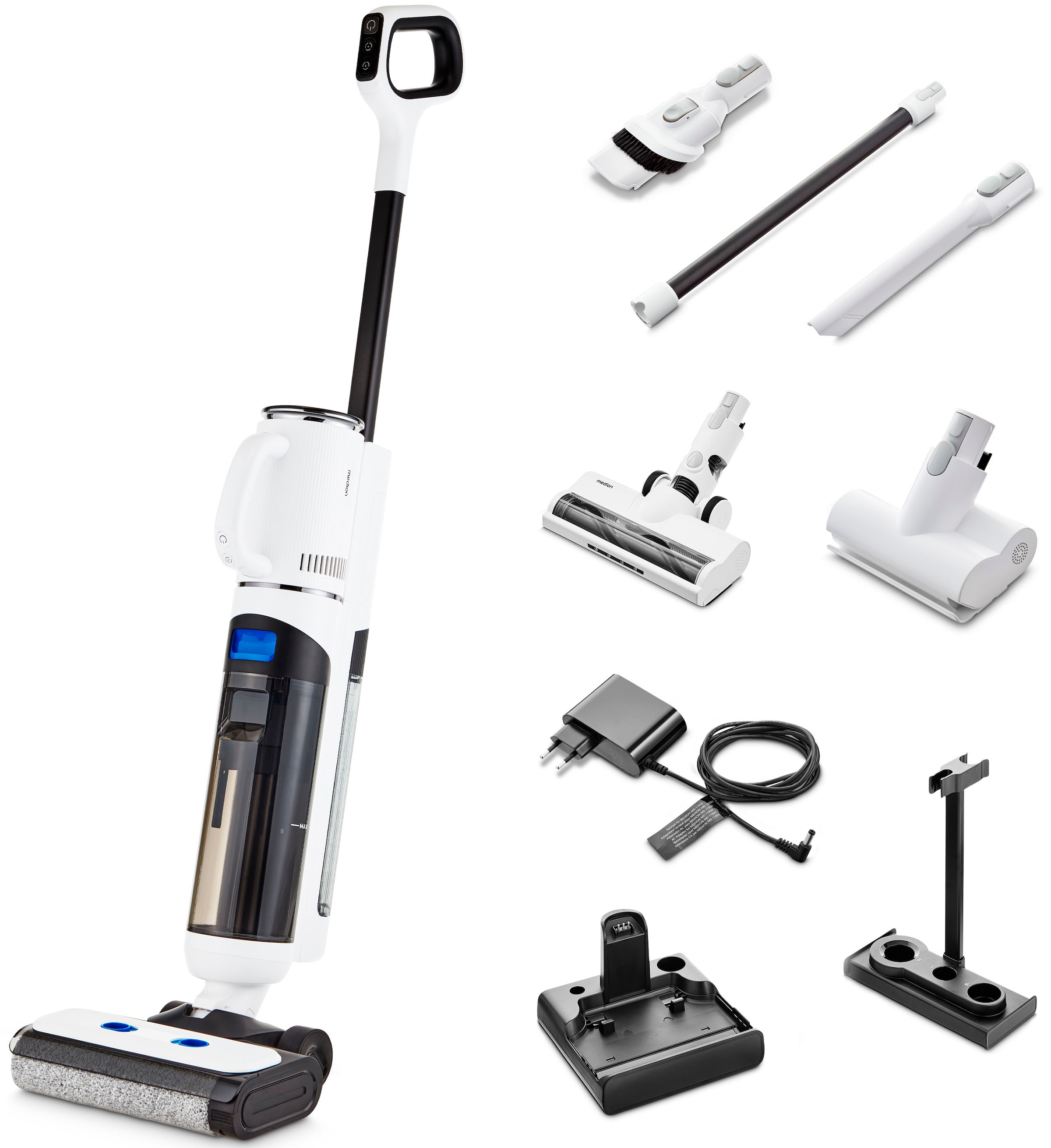 Medion® Nass-Trocken-Sauger »H30 (MD 11935), Frisch- und Schmutzwassertank, integriertes Zubehör«, Selbstreinigungs- und Trocknungsfunktion, 45min Laufzeit, LED-Display