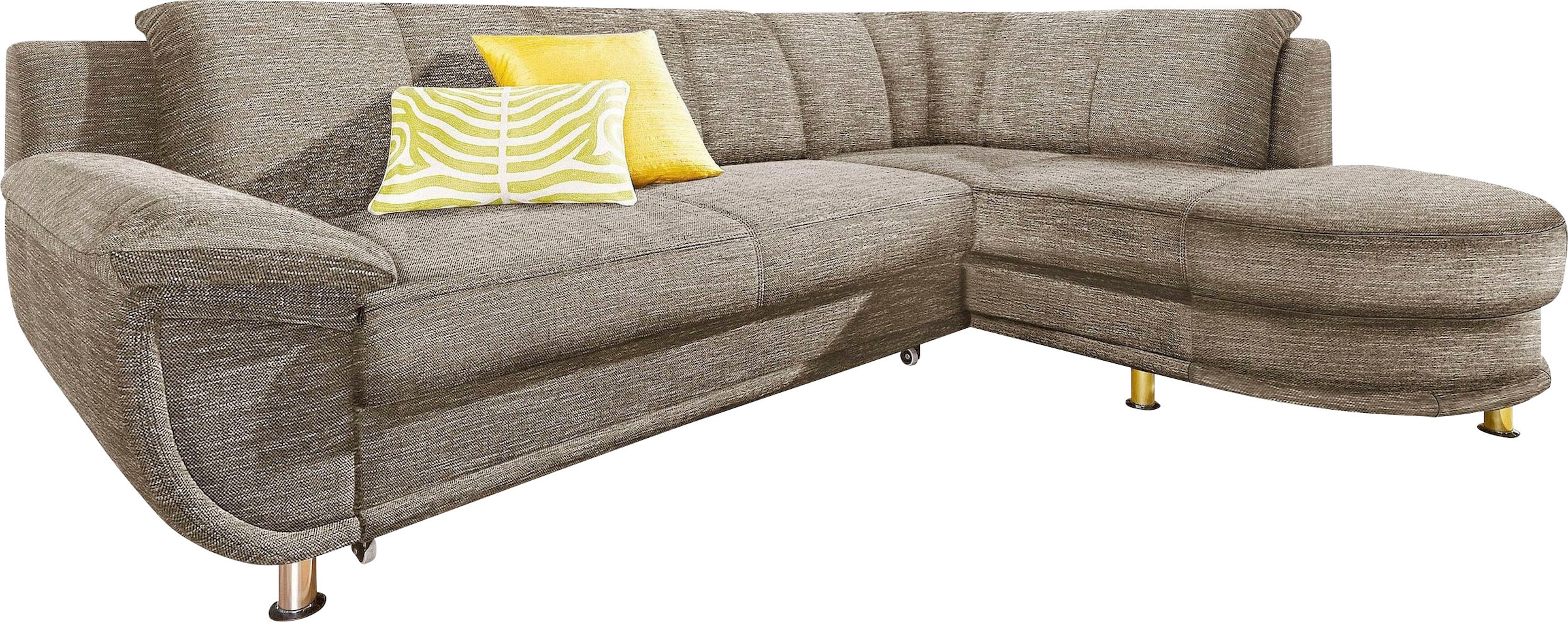 TRENDMANUFAKTUR Ecksofa »Rondo, zeitlos und elegant, OTTOs Choice, bequem, L-Form«, wahlweise mit Federkern, wahlweise mit Bettfunktion
