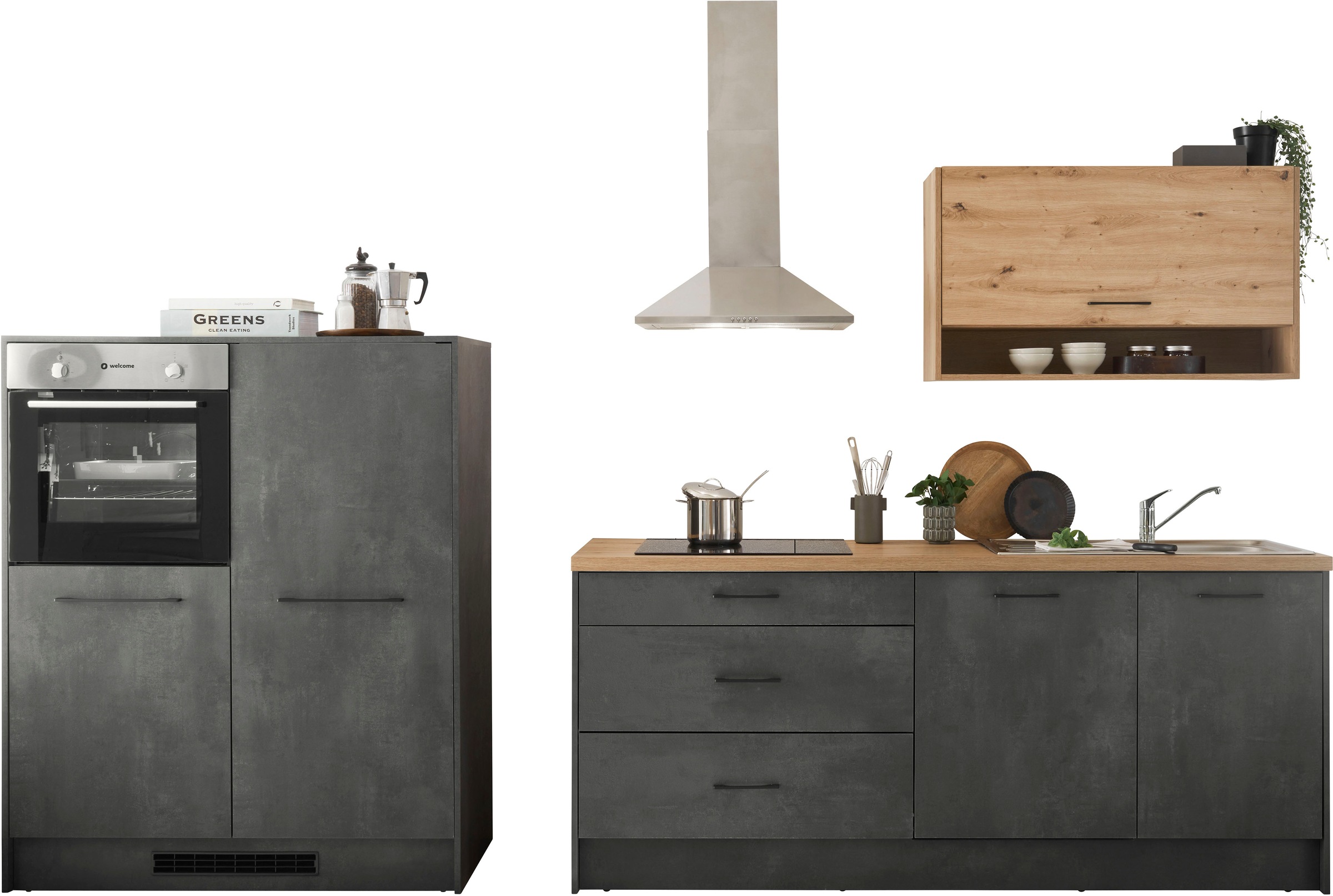 BASIC by Balculina Küche »Ronto«, Breite 326 cm, mit E-Geräten günstig online kaufen