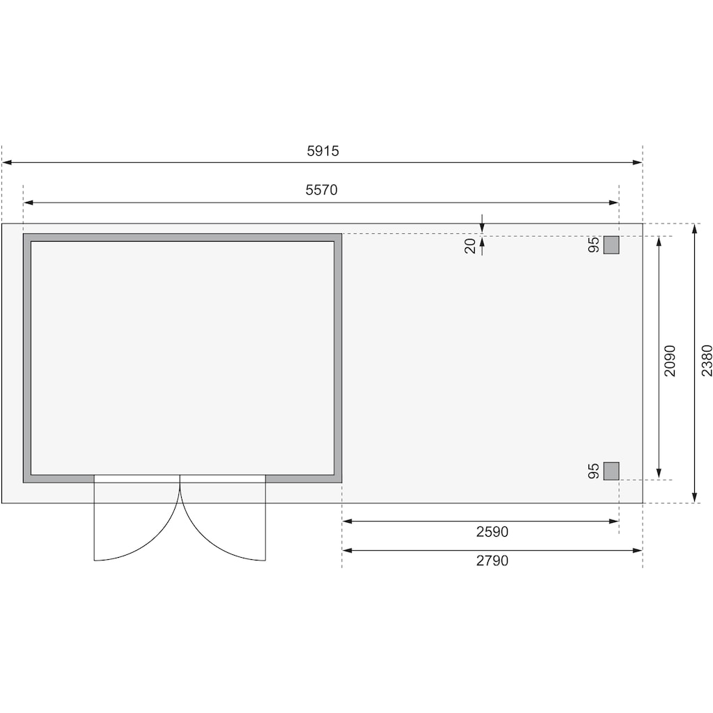 Karibu Gartenhaus »Arnis 4«, (Set)