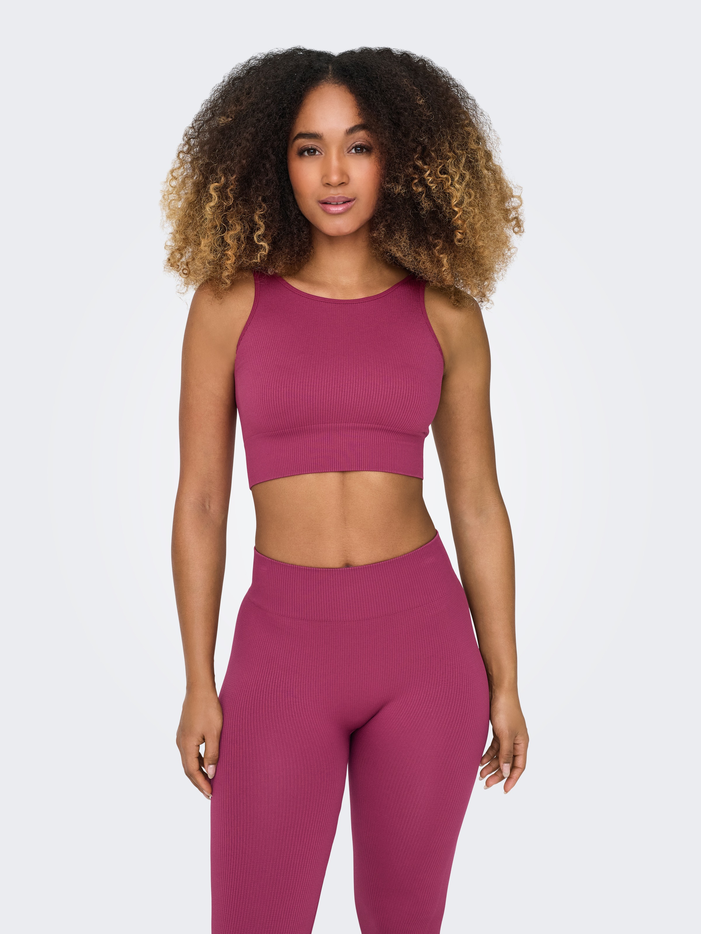 ONLY Play Trainingstop »ONPJAIA LIFE« Cropped Fit, in feiner Rippstruktur