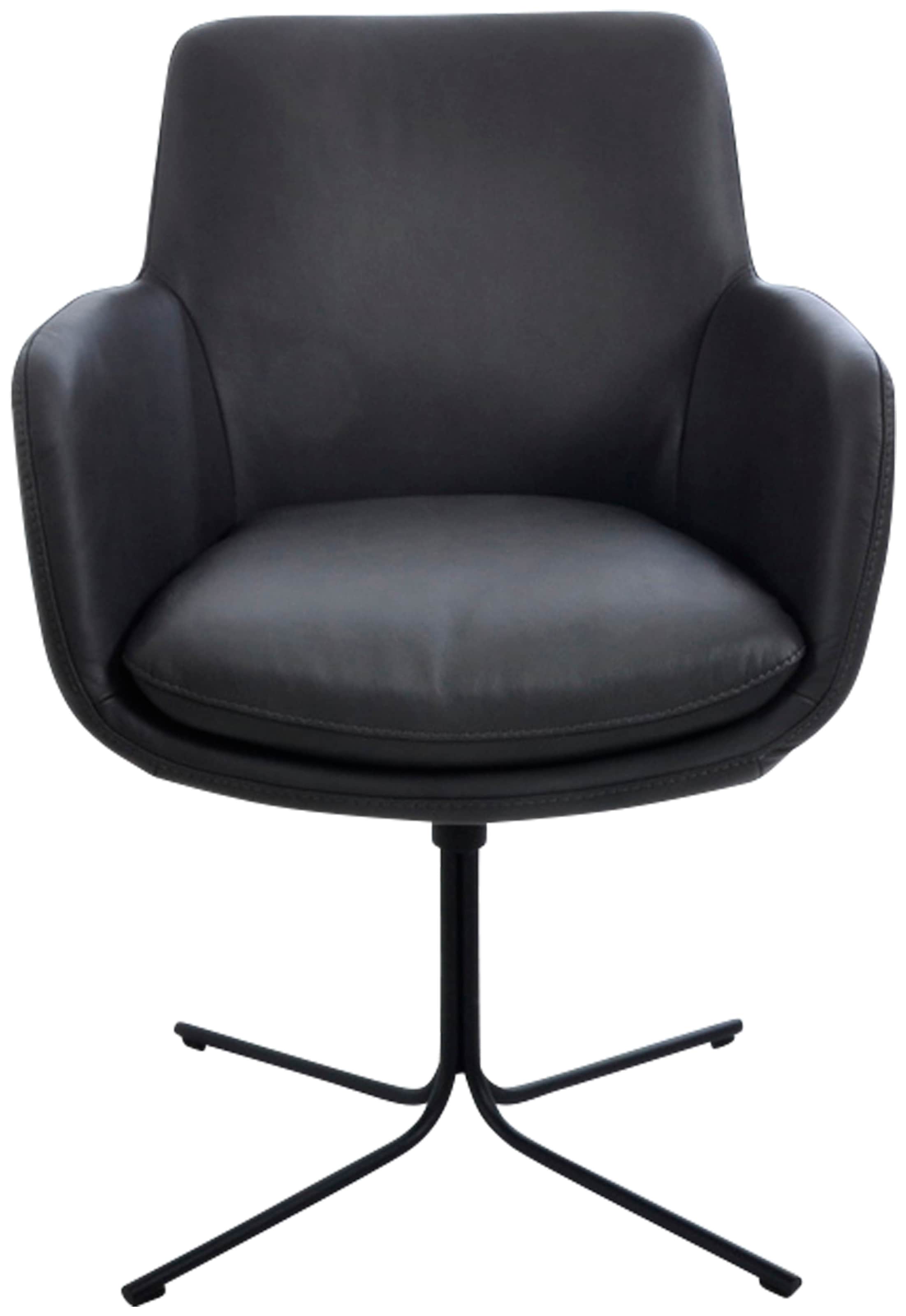 K+W Komfort & Wohnen Drehstuhl »Pego« () filigranem 4-Fuß-Gestell in schwar günstig online kaufen