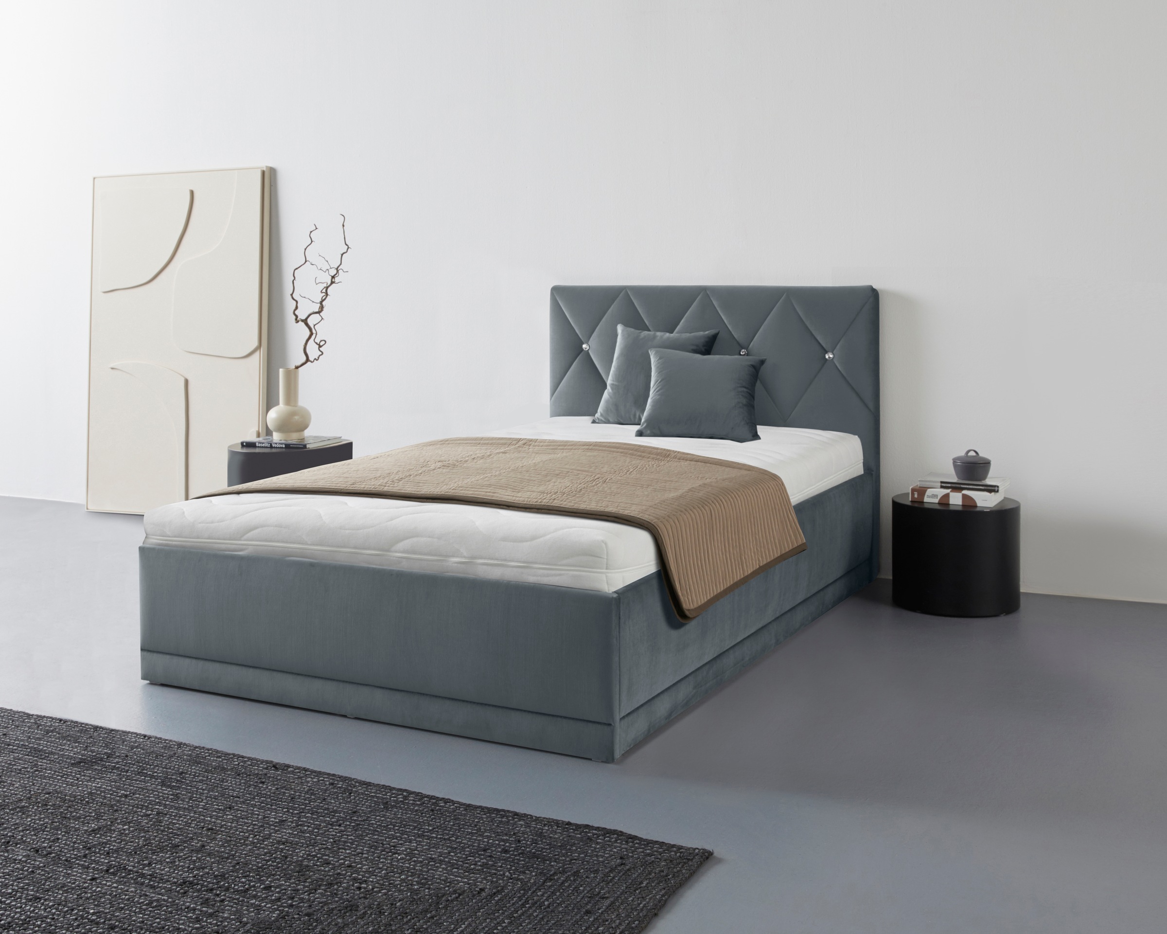 Westfalia Schlafkomfort Polsterbett "Adamas" auch mit Bettkasten, Knopfheft günstig online kaufen