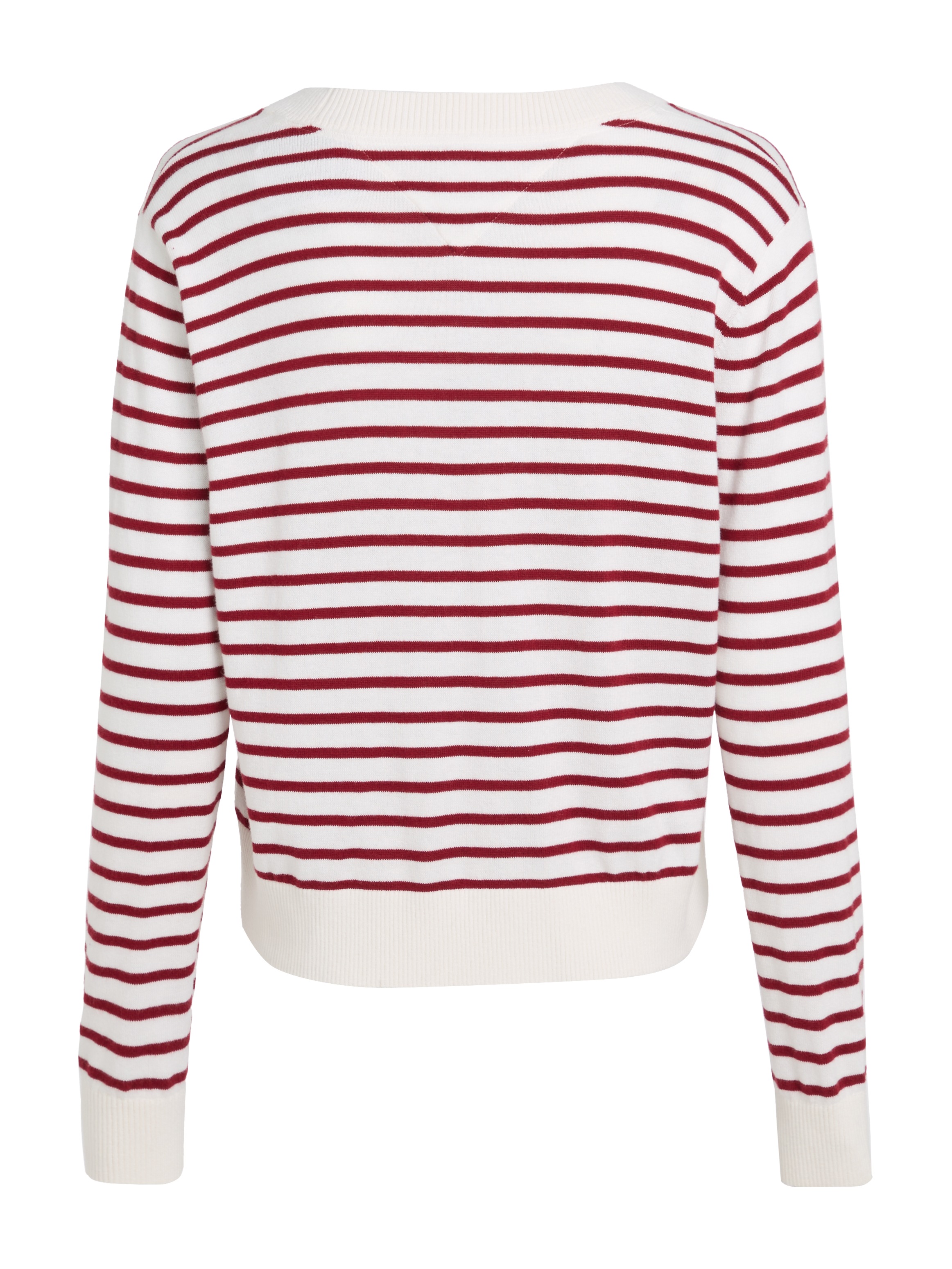 Tommy Jeans Strickpullover »TJW ESSENTIAL VNECK SWEATER EXT«, mit Logostickerei