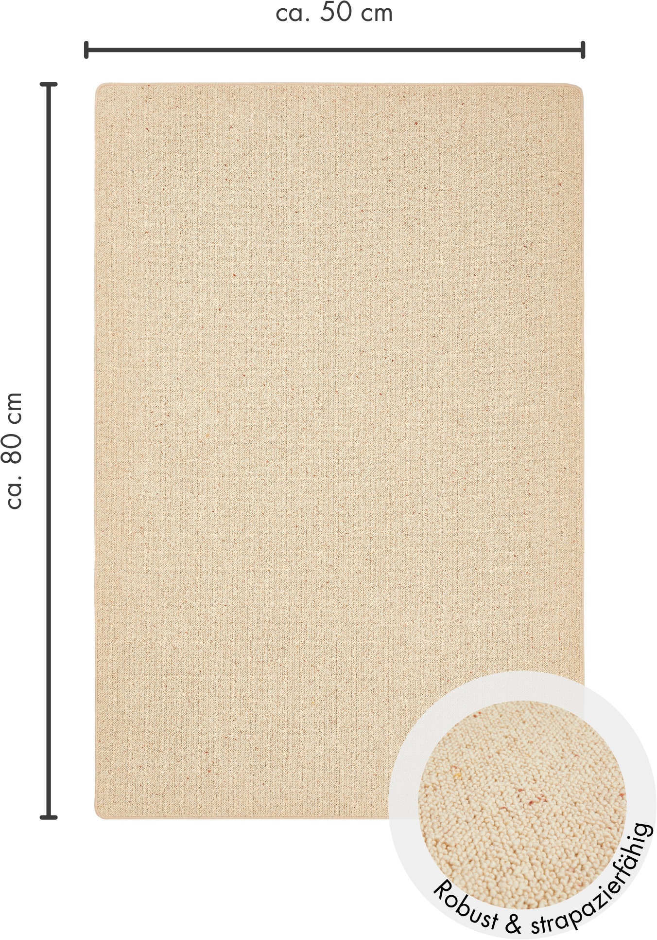 LUXOR living Wollteppich »Sheffield, Made in Germany«, rechteckig, 5 mm Höhe, melierte Berber-Optik, reine Wolle, auch als Läufer erhältlich