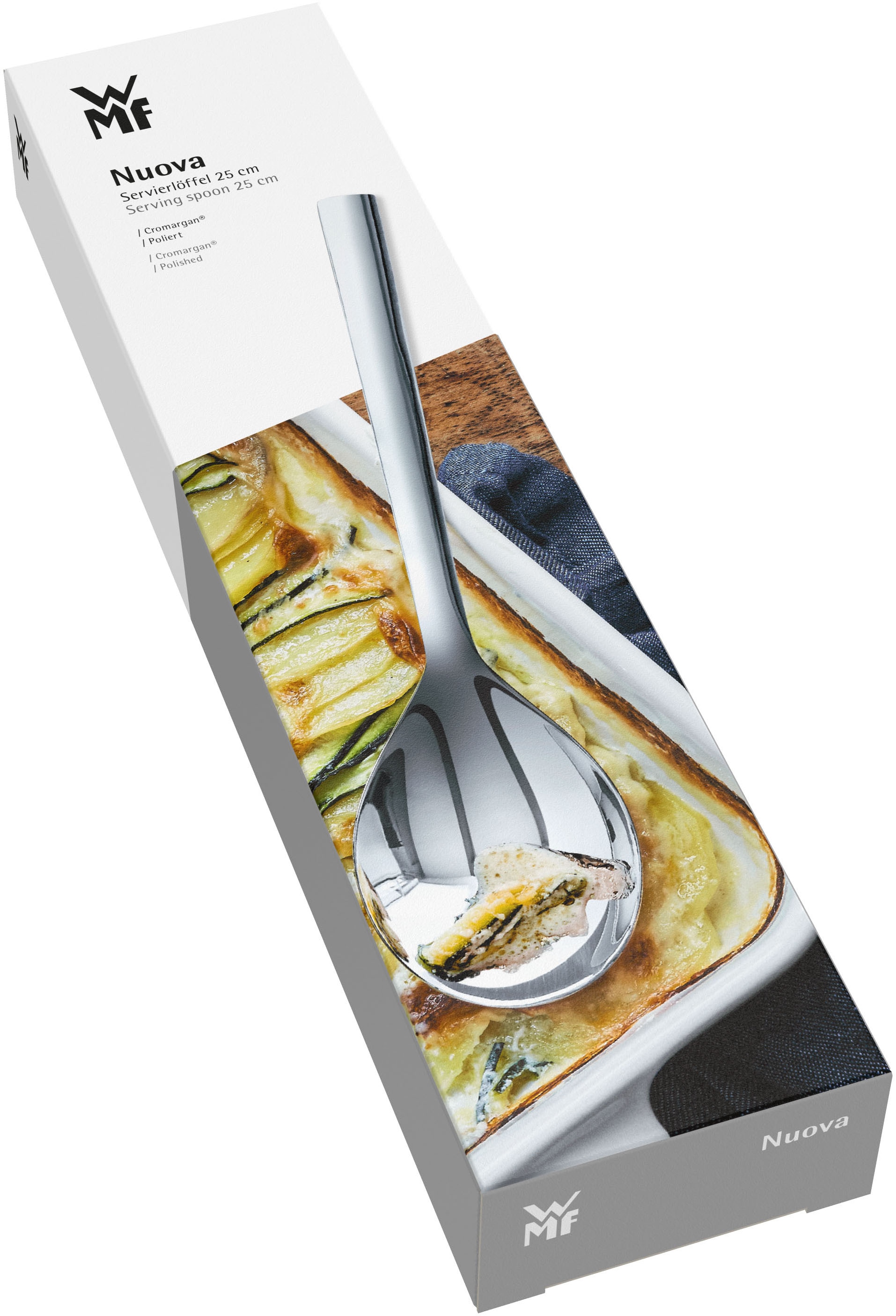 WMF Servierlöffel »Nuova«, (1 tlg.), groß, 25 cm, Cromargan Edelstahl rostfrei 18/10, Geschenkverpackung