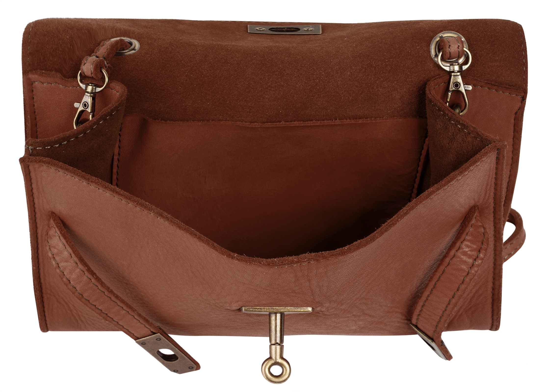 Samantha Look Umhängetasche, echt Leder, Made in Italy