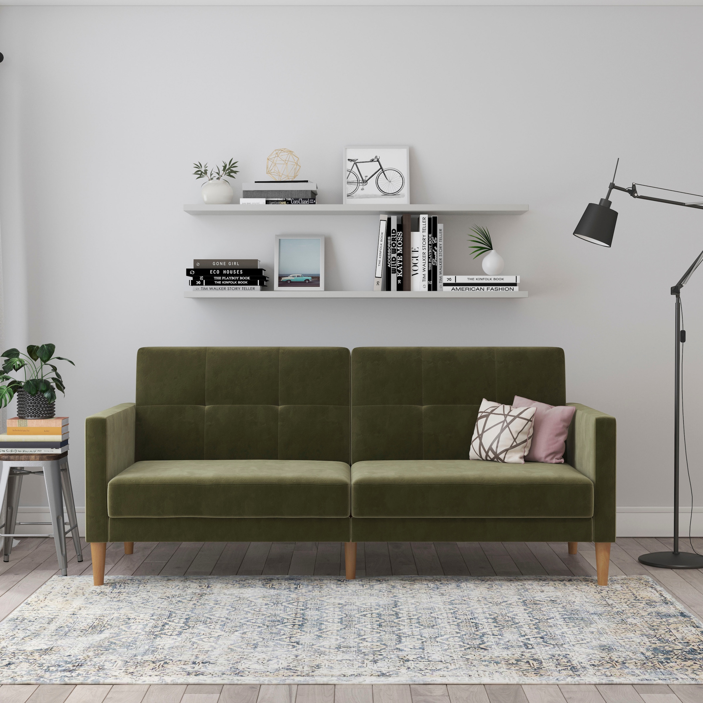 Dorel Home 3-Sitzer »Lilly« Bett-Funktion, Rückenlehne 3-fach Verstellbar, Sitzhöhe 43 Cm