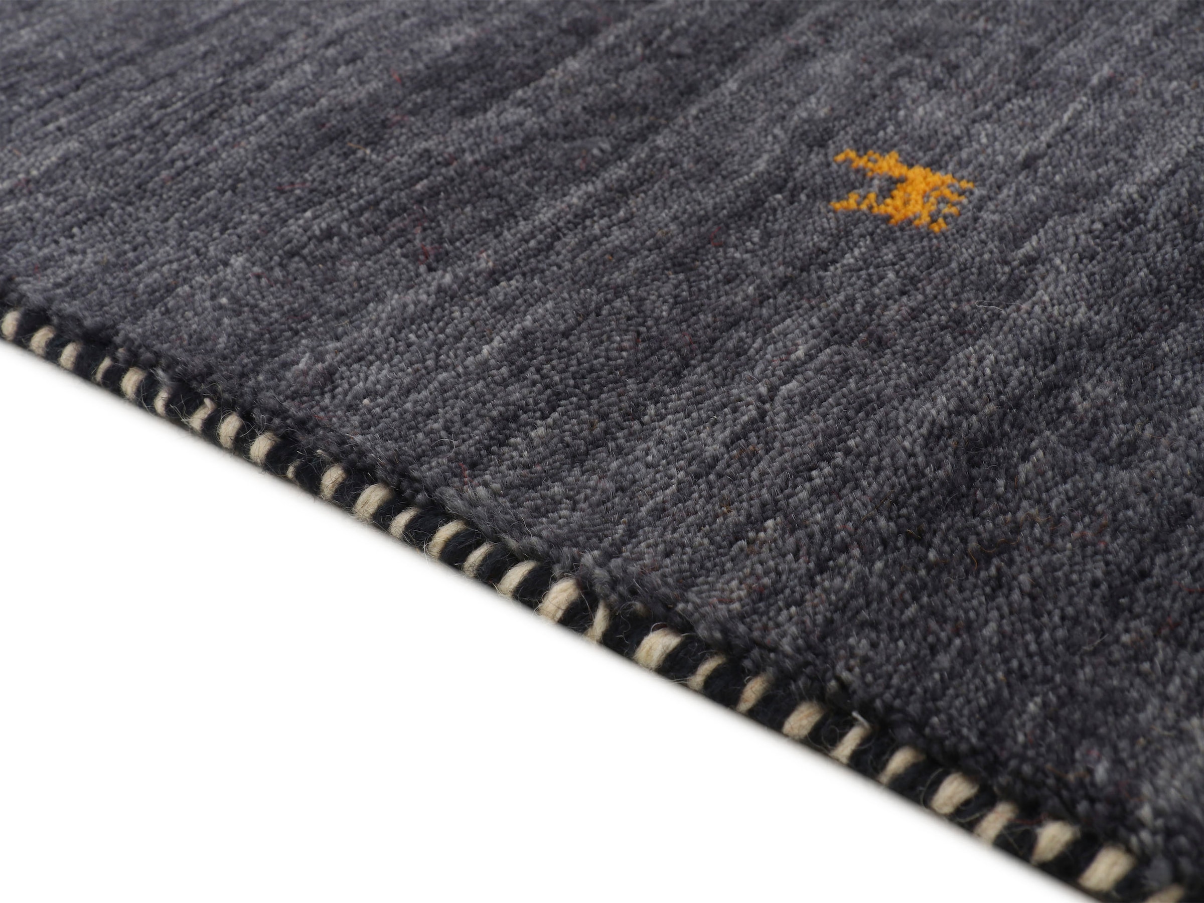 carpetfine Wollteppich »Gabbeh Uni, auch als Läufer erhältlich«, rechteckig, 15 mm Höhe, reine Wolle, handgewebt, Gabbeh Loom Tiermotiv, große Farbauswahl