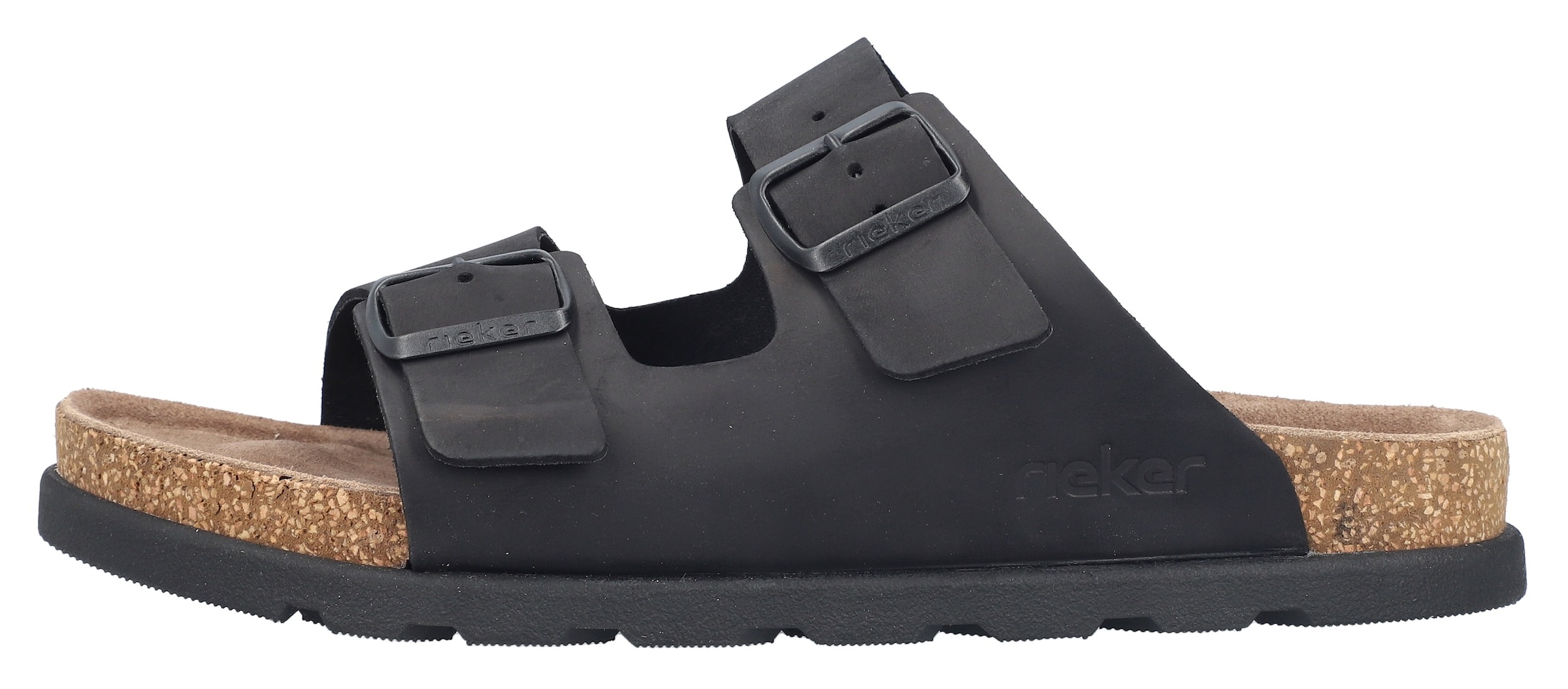 Rieker Pantolette, Sommerschuh, Strandschuh, Hausschuh mit bequemem Fußbett
