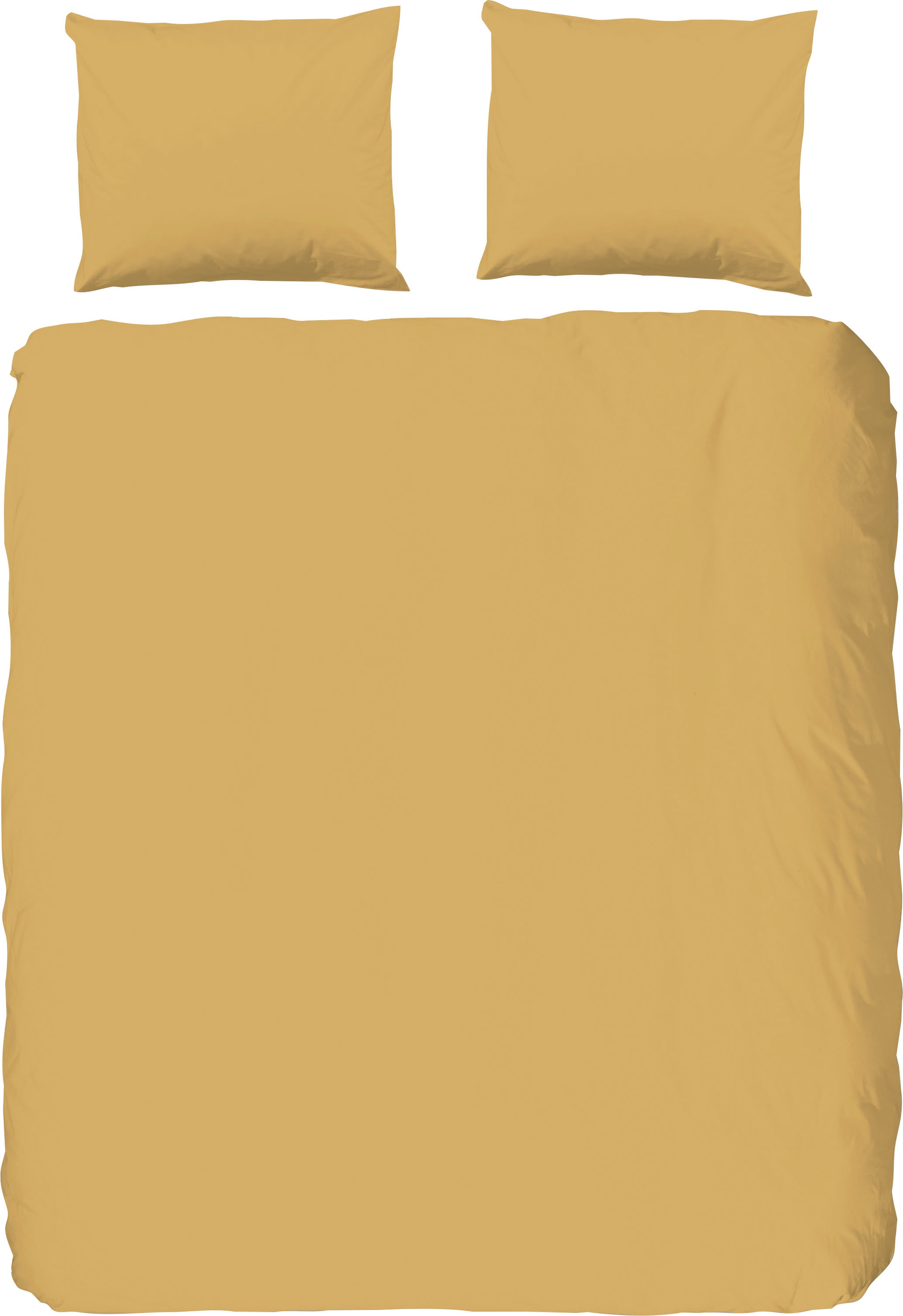 hip Bettwäsche »Hip Uni« 2 Stk. 100% Baumwolle, Mako-Satin, 135x200, Unifarben Weiß, Reißverschluss