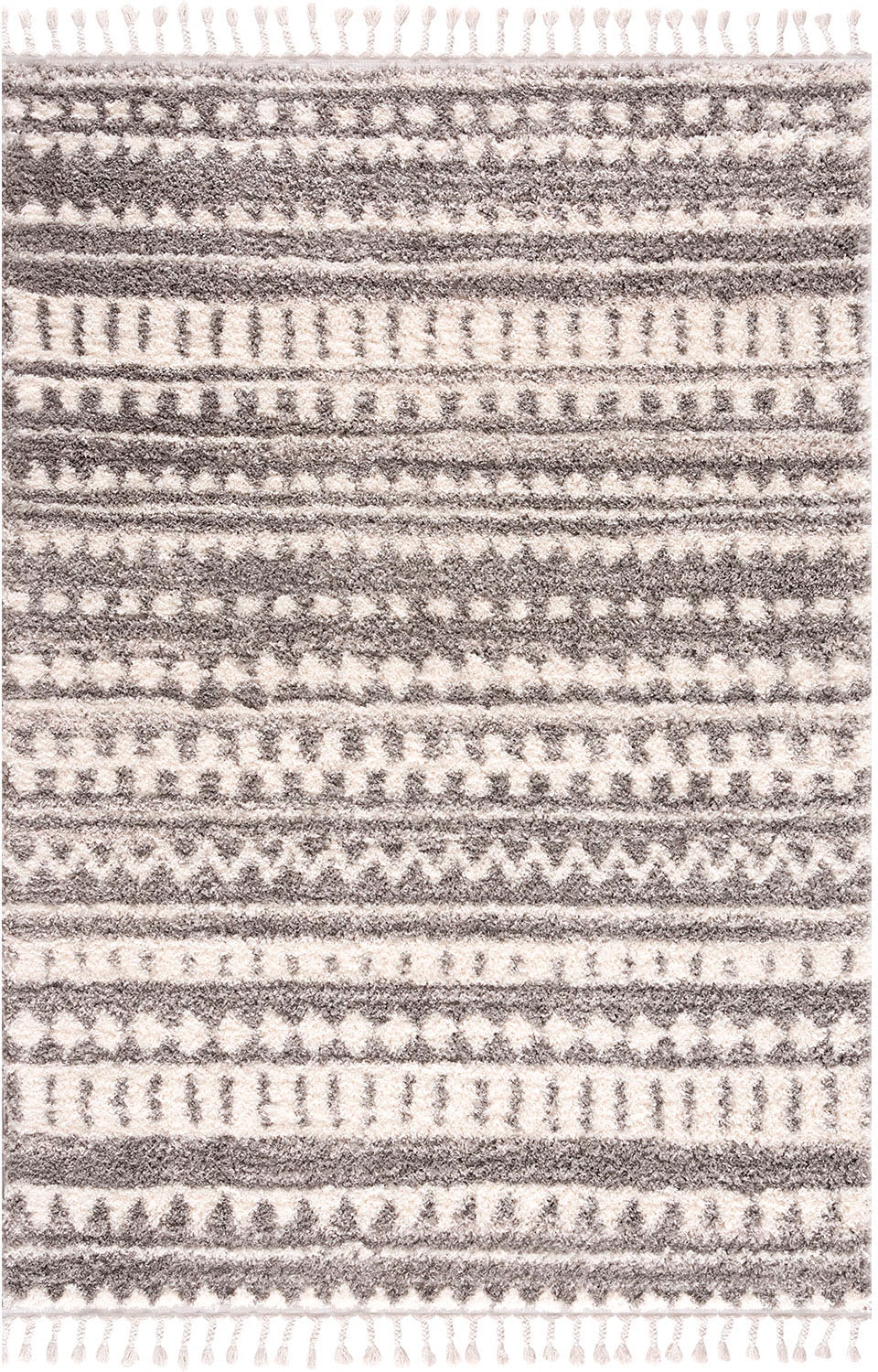 Carpet City Hochflor-Teppich »Pulpy 542«, rechteckig, 30 mm Höhe, besonders weich, mit Fransen, Ethno Look