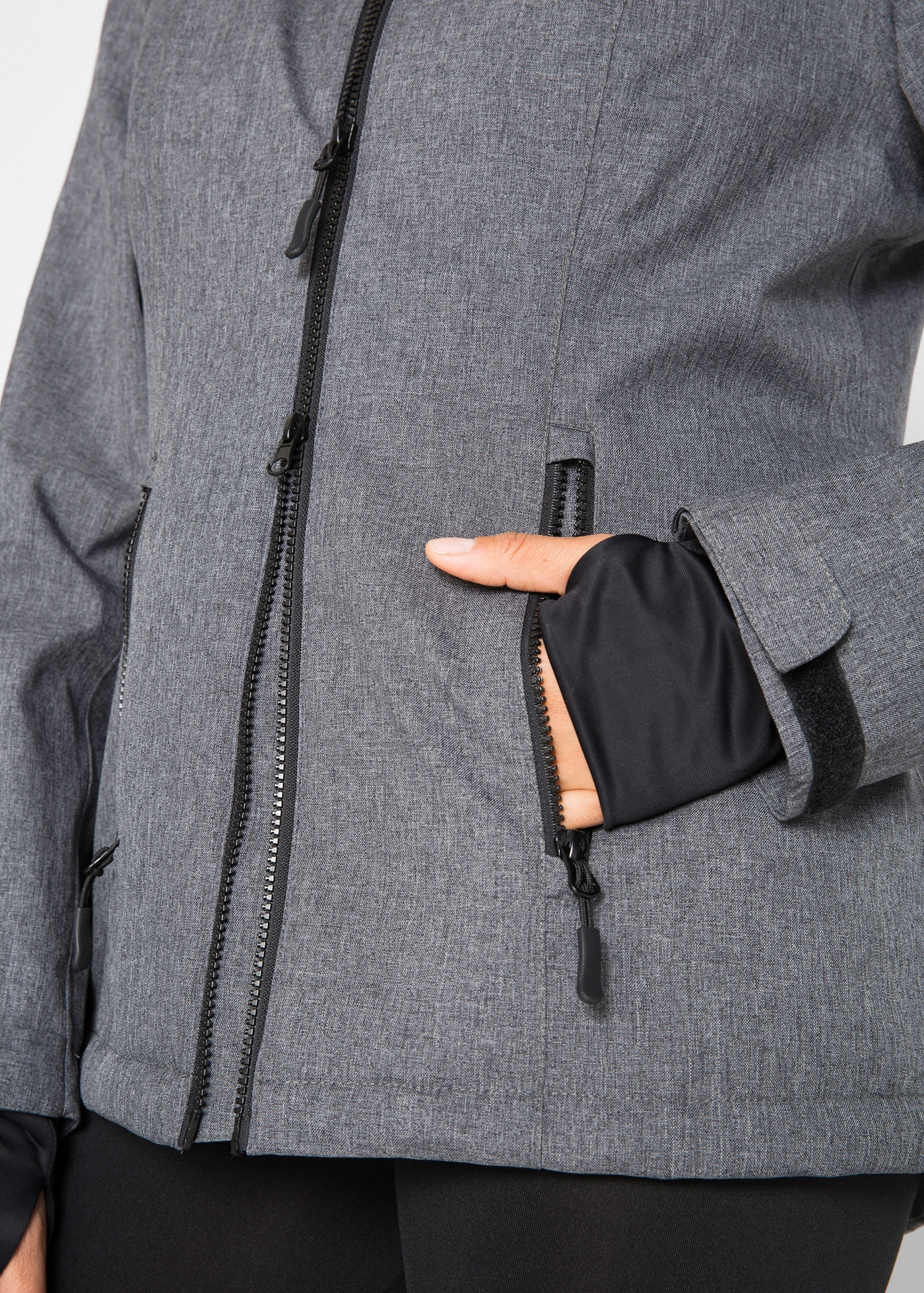 bonprix Funktionsjacke mit Kapuze Wasserdichte Winterjacke mit Outdoor-Funktion und Teddyfleece