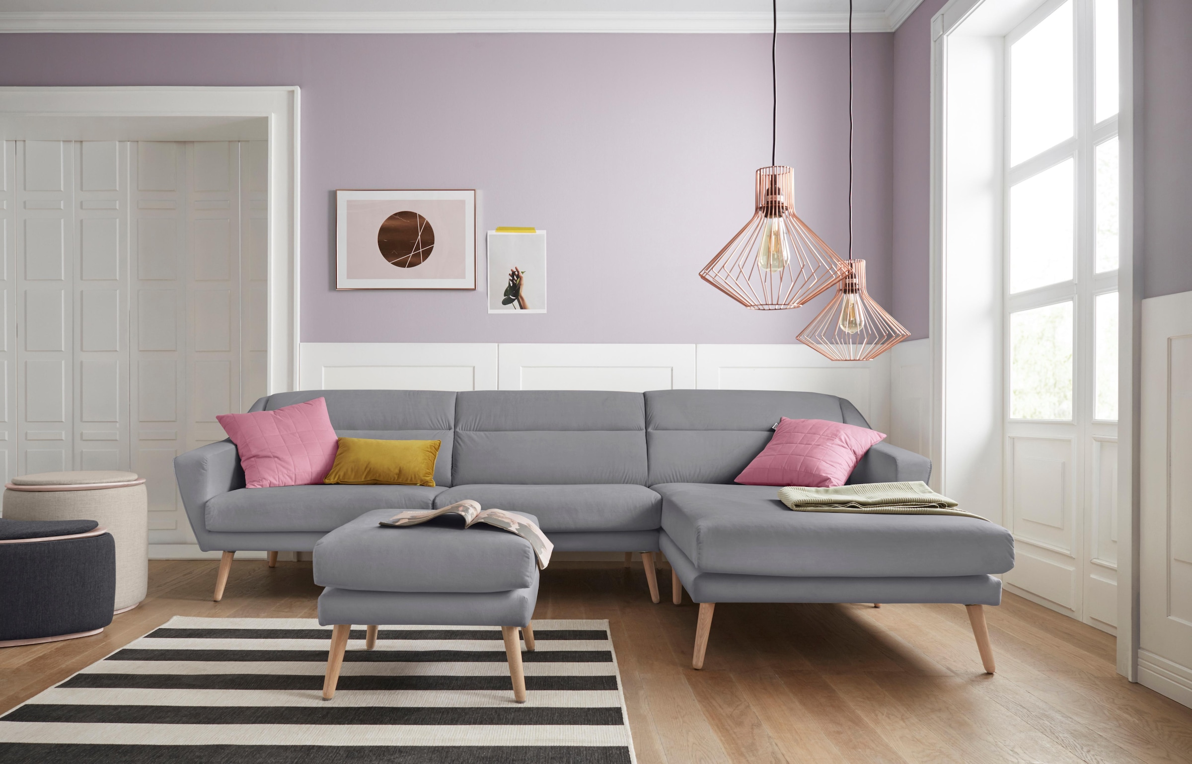 andas Hocker »Bille«, mit Eiche-Beinen, Design by Morten Georgsen