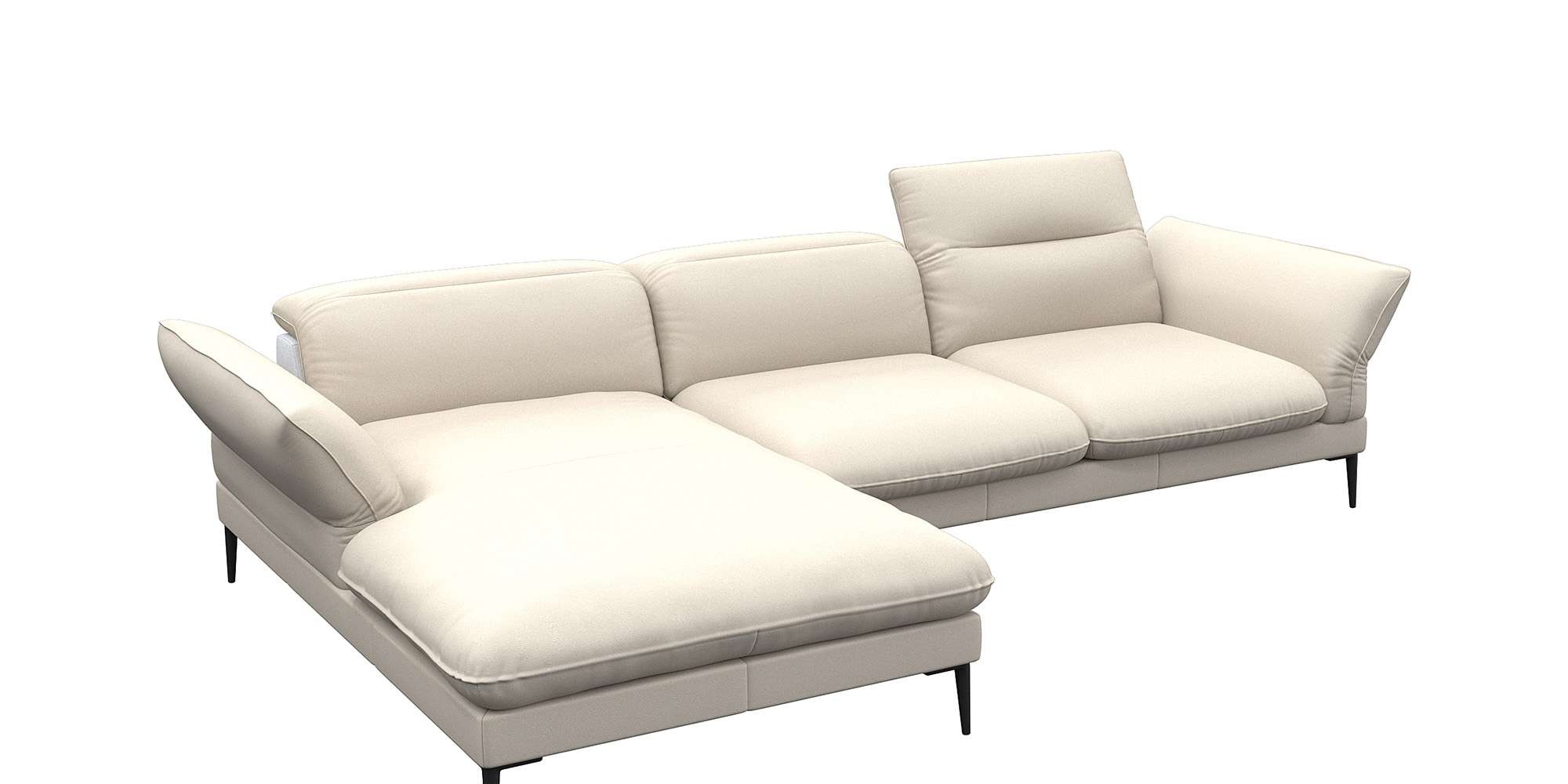 FLEXLUX Ecksofa »Salino, Funktionssofa mit Recamiere, Relaxsofa, Ecksofa«, günstig online kaufen