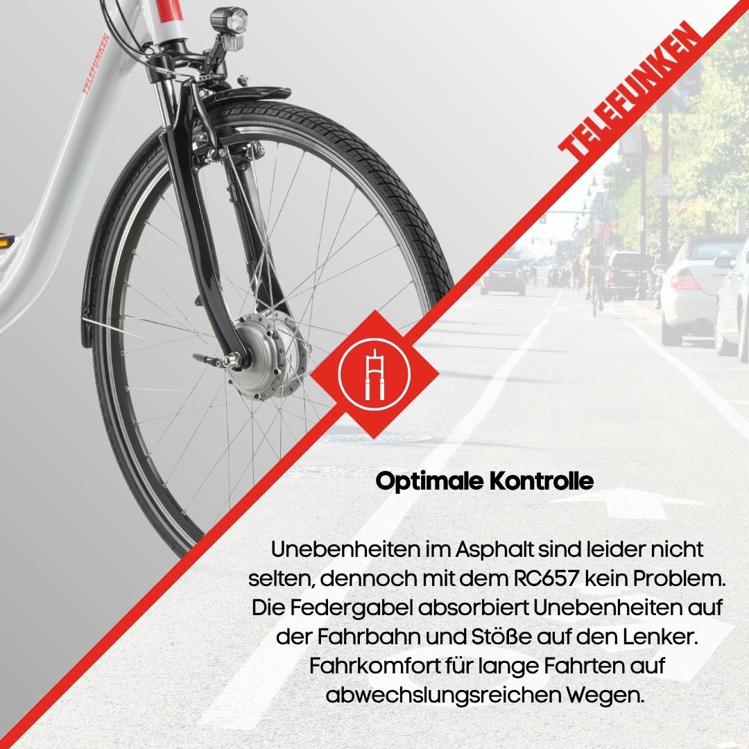 Telefunken E-Bike »Multitalent RC657«, 7 Gang, Shimano, Nexus, Frontmotor 250 W, Pedelec, Elektrofahrrad für Damen u. Herren