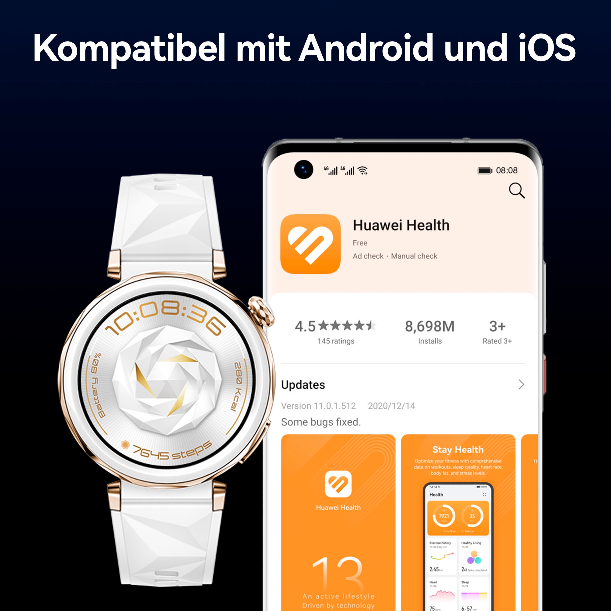 Huawei Smartwatch »Watch GT5 PRO 46MM (Vili-B29M)«, (3,63 cm / 1,43 Zoll), 4 GB,)