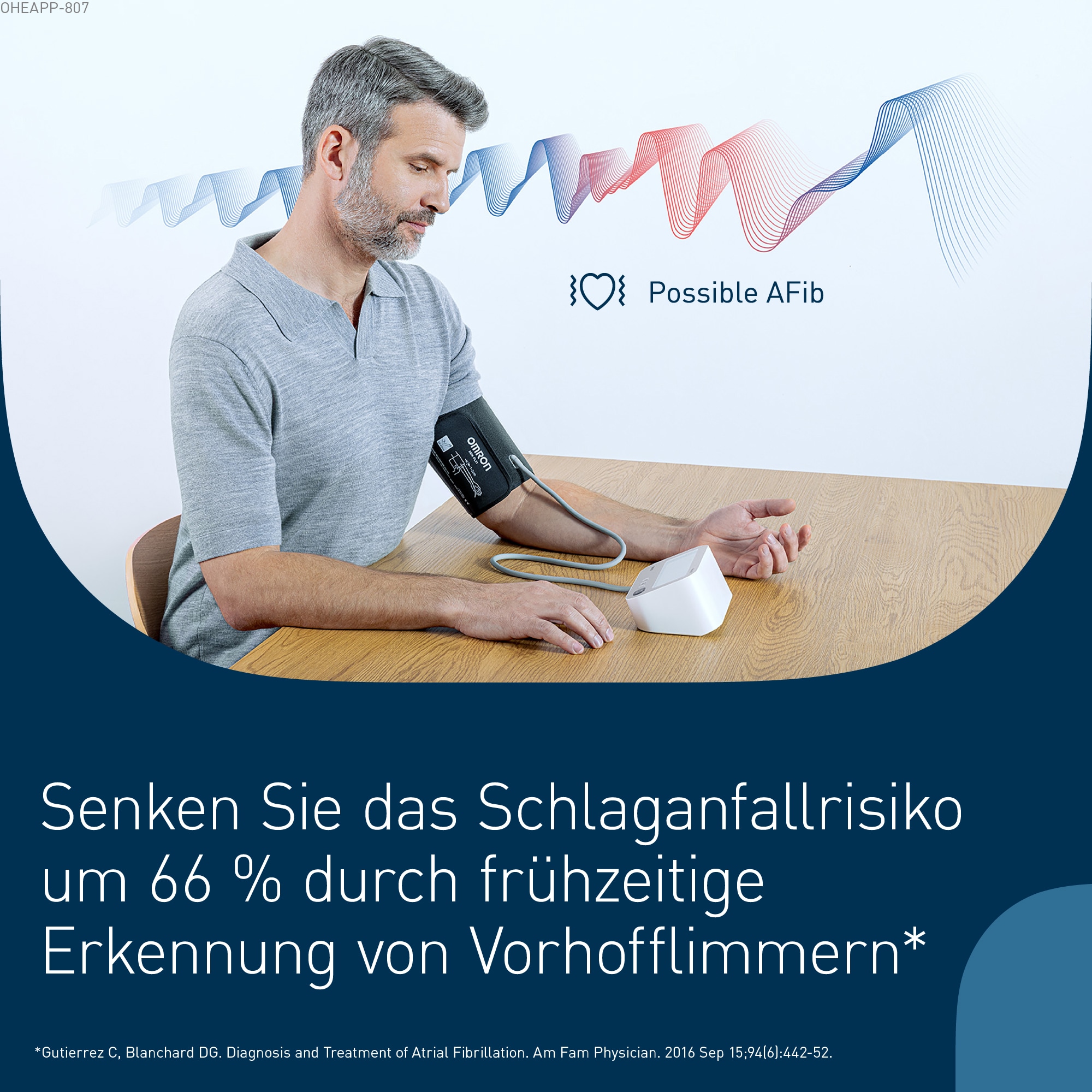 Omron Oberarm-Blutdruckmessgerät »X3 Comfort AFib, 2 Nutzer, mit AFib-Screening bei jeder Messung«