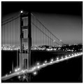 Artland Glasbild »Golden Gate Bridge am Abend«, Amerika, (1 St.)