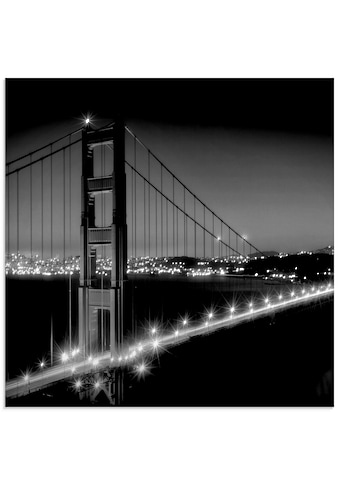 Artland Glasbild »Golden Gate Bridge am Abend«, Amerika, (1 St.) kaufen