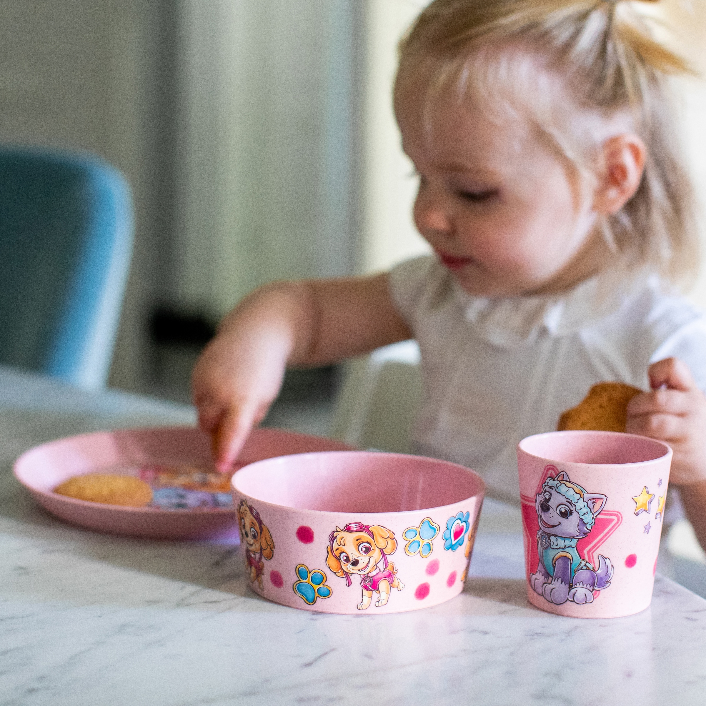 KOZIOL Kindergeschirr-Set »CONNECT PAW PATROL«, (Set, 3 tlg., je 1 Kinderbecher, Kinderschale, Kinderteller), Made in Germany, 3 Teile, für 1 Person