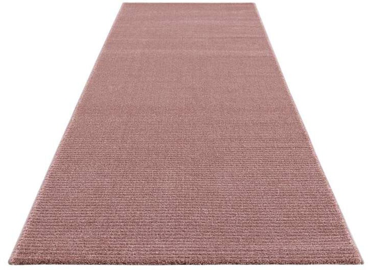 Carpet City Teppich »Friseé-Teppich FANCY900«, rechteckig, 12 mm Höhe, Läufer, Kurzflor, Einfarbig, 3D-Optik, Streifen Look, Wohnzimmer