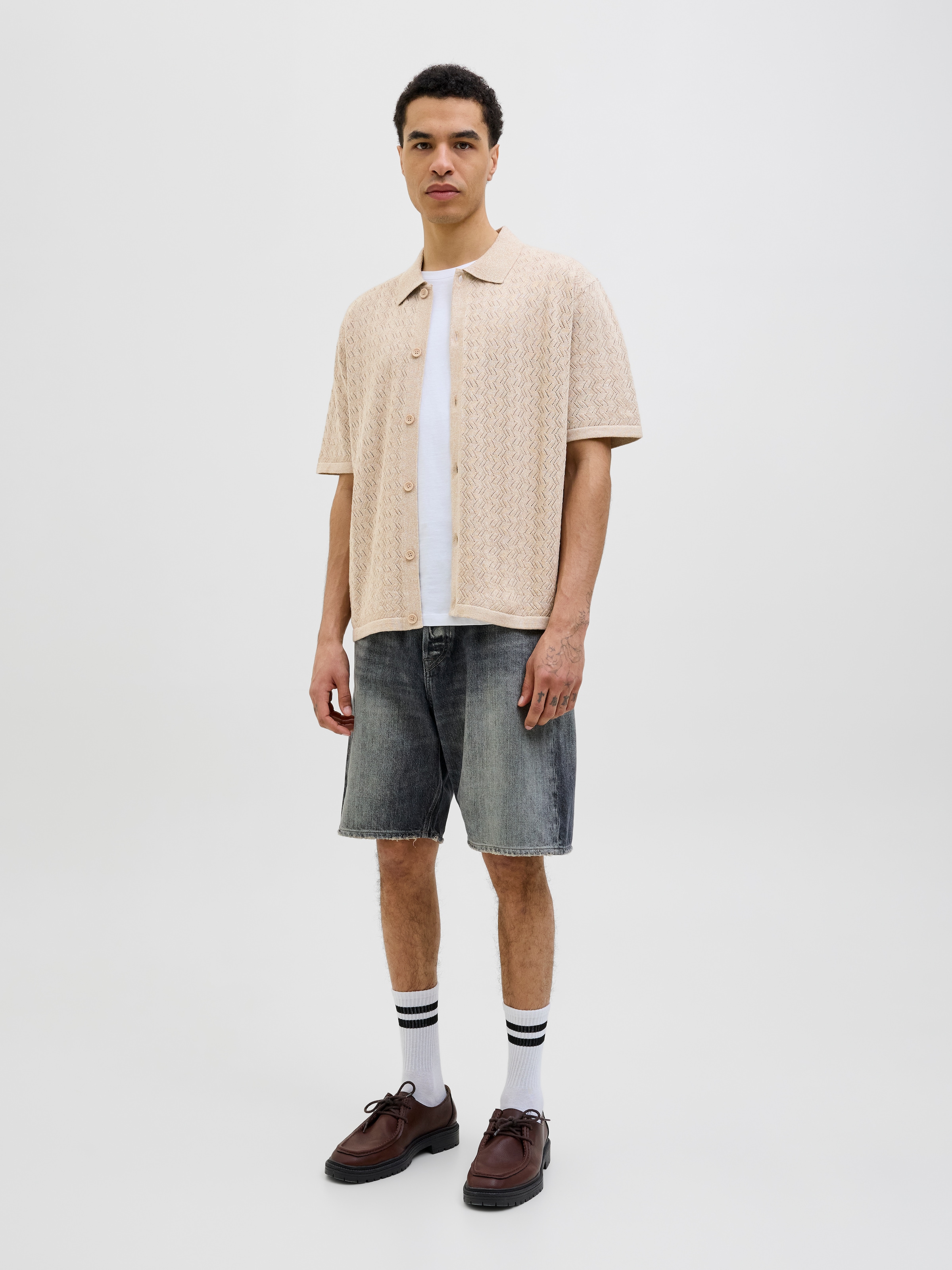 Jack & Jones Polokragenpullover »JORTYLER KNIT SS POLO SN«