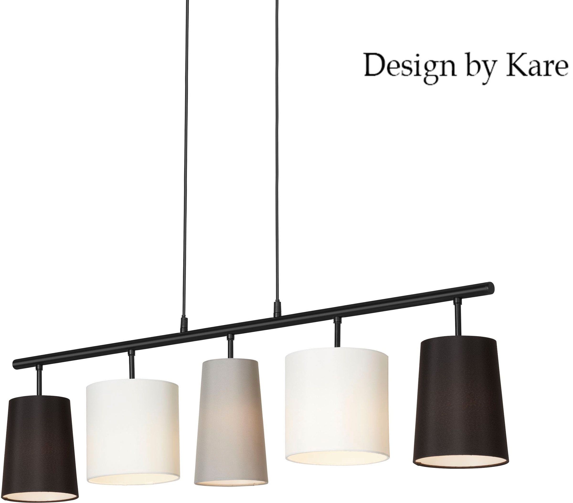 Briloner Leuchten Pendelleuchte »4009055 SHADES«, Leuchtmittel E14 | ohne Leuchtmittel, Hängelampe, 96x120cm, Grau-Schwarz-Weiß, max.40W, E14, Esszimmer
