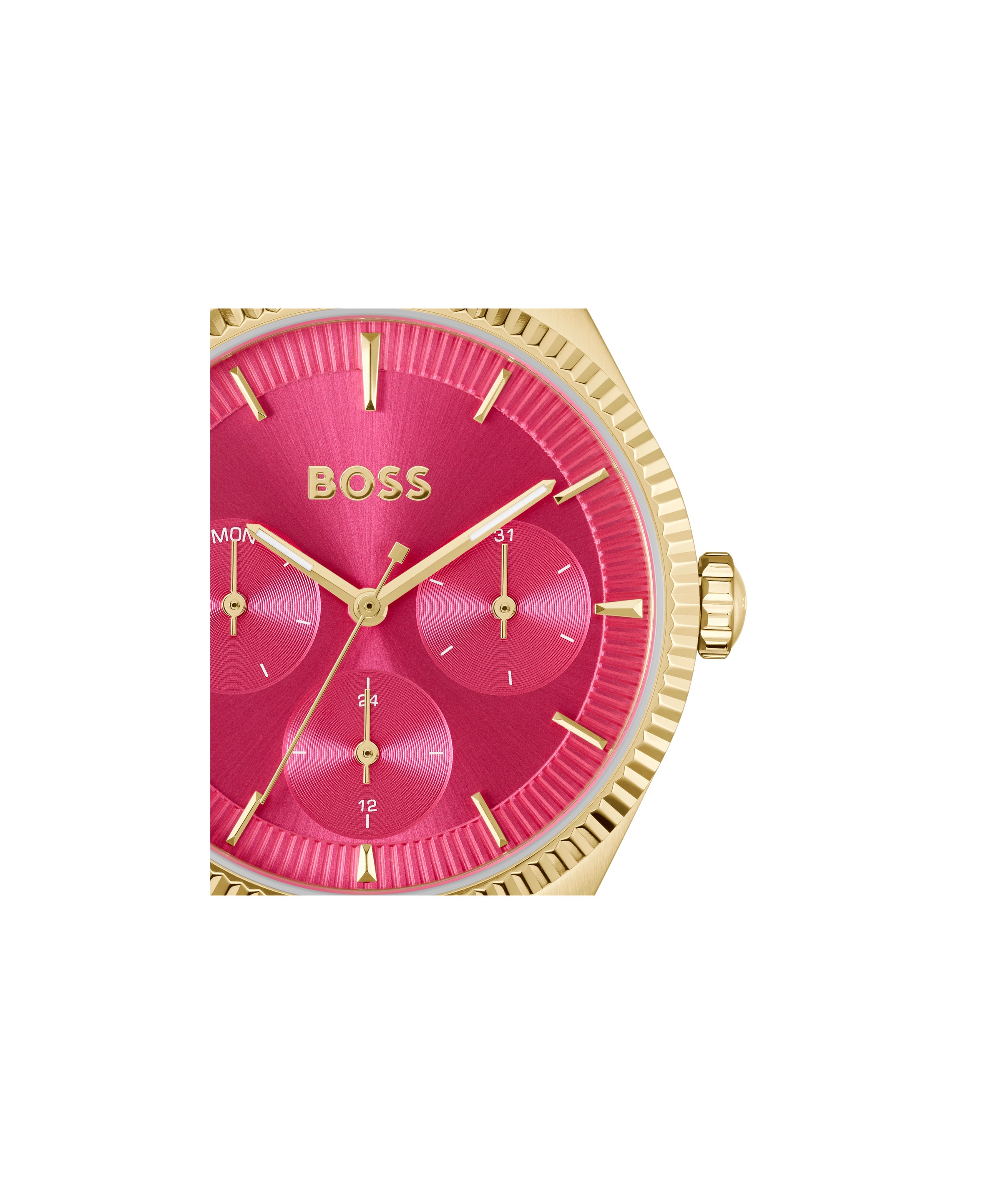 BOSS Multifunktionsuhr »SAGE SPORT« Quarzuhr, Armbanduhr, Damenuhr, Edelstahlarmband, analog