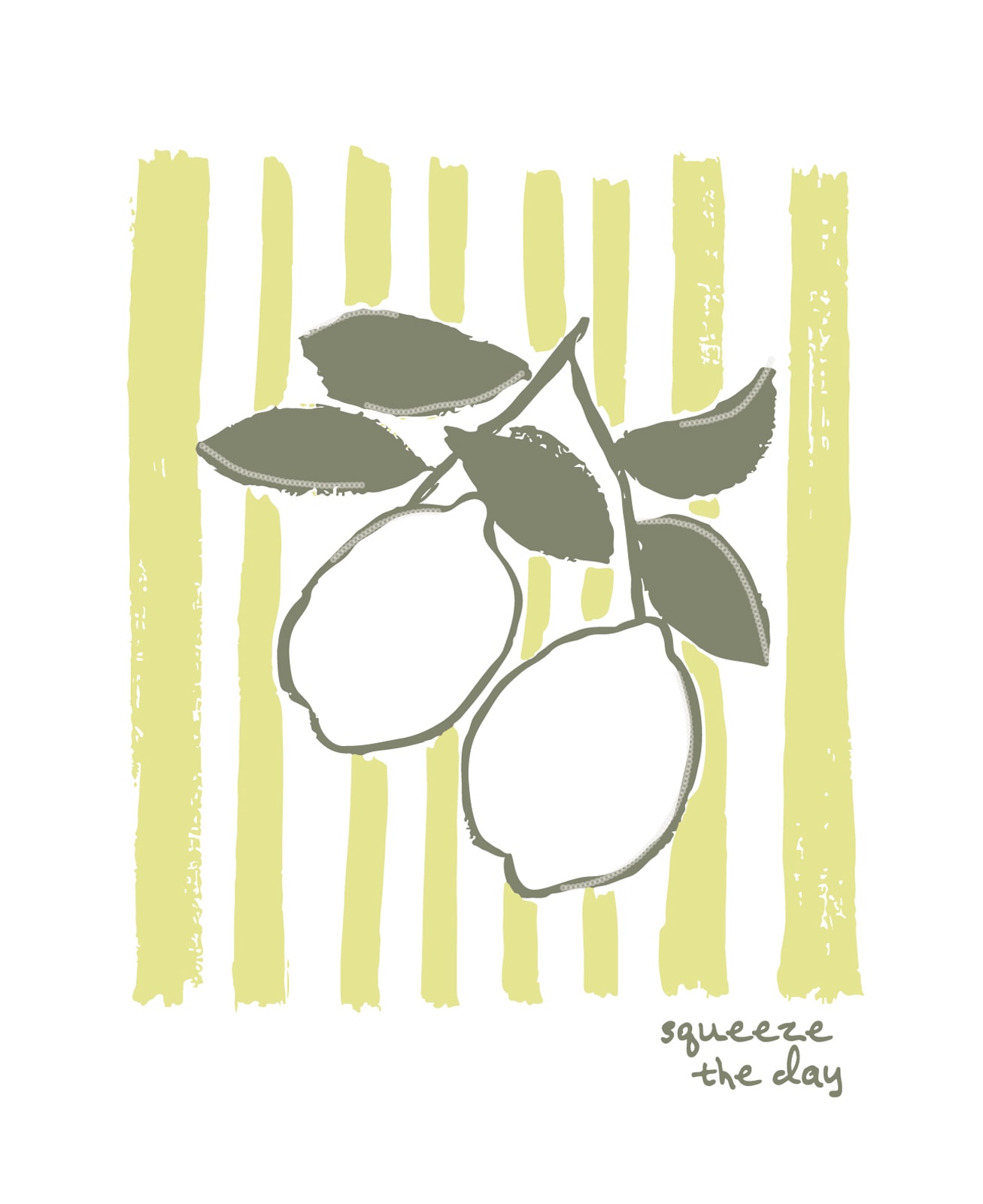 s.Oliver Poster »Zitronen "Squeeze the day"« Kunst | Obst | Obst Bilder | Schriftzug | Schriftzüge 1 Stk. tlg. Kunstdruck als Poster oder gerahmtes Bild