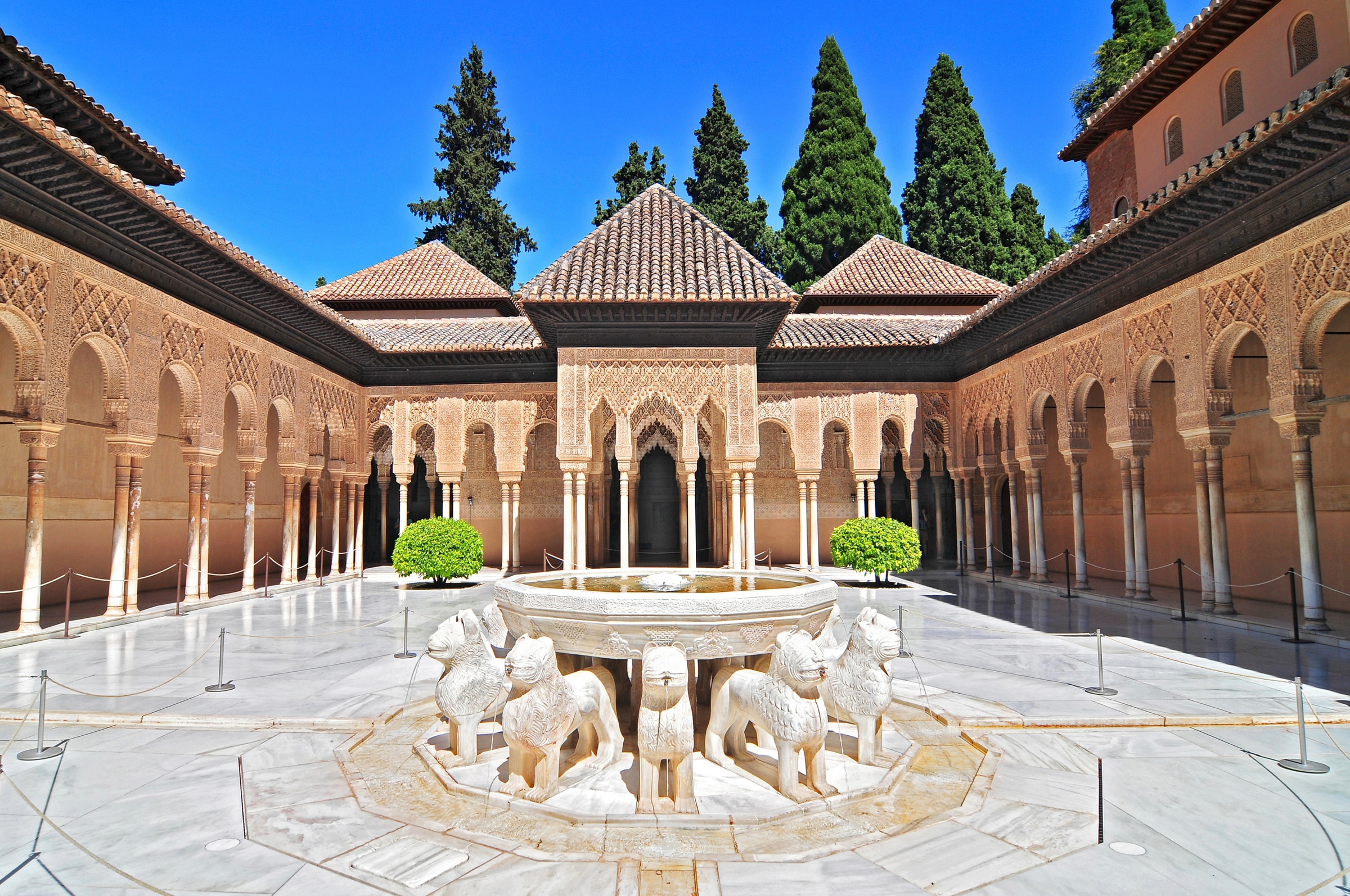 Papermoon Fototapete »ARCHITEKTUR-PATIO DES LÖWES PALAST ALHAMBRA BOGEN HOF günstig online kaufen