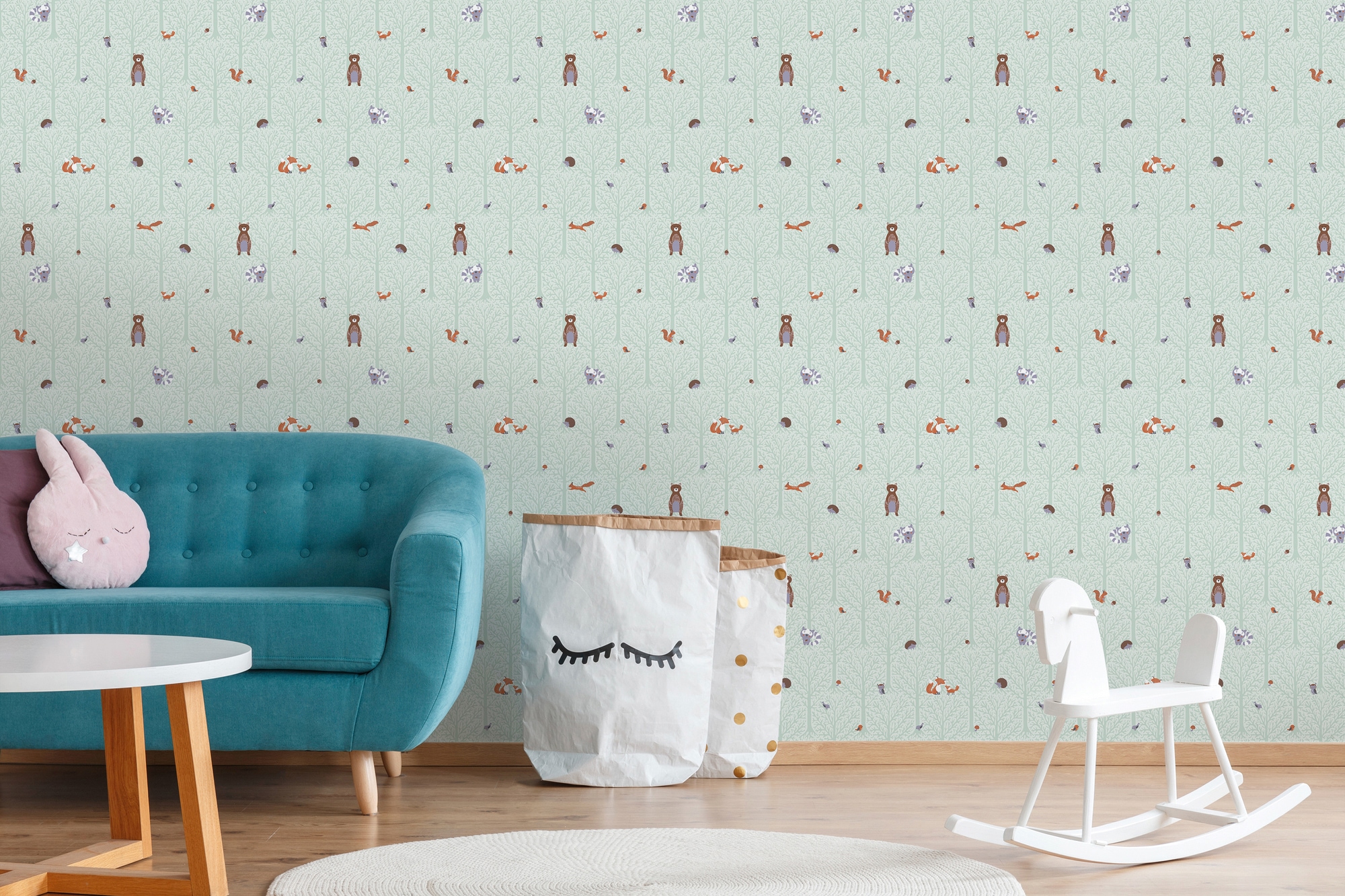 A.S. Création Vliestapete »Little Love«, Motiv-abstrakt-naturalistisch, Kindertapete Tapete Wald Tapeten Kinderzimmer Schlafzimmer Design Büro
