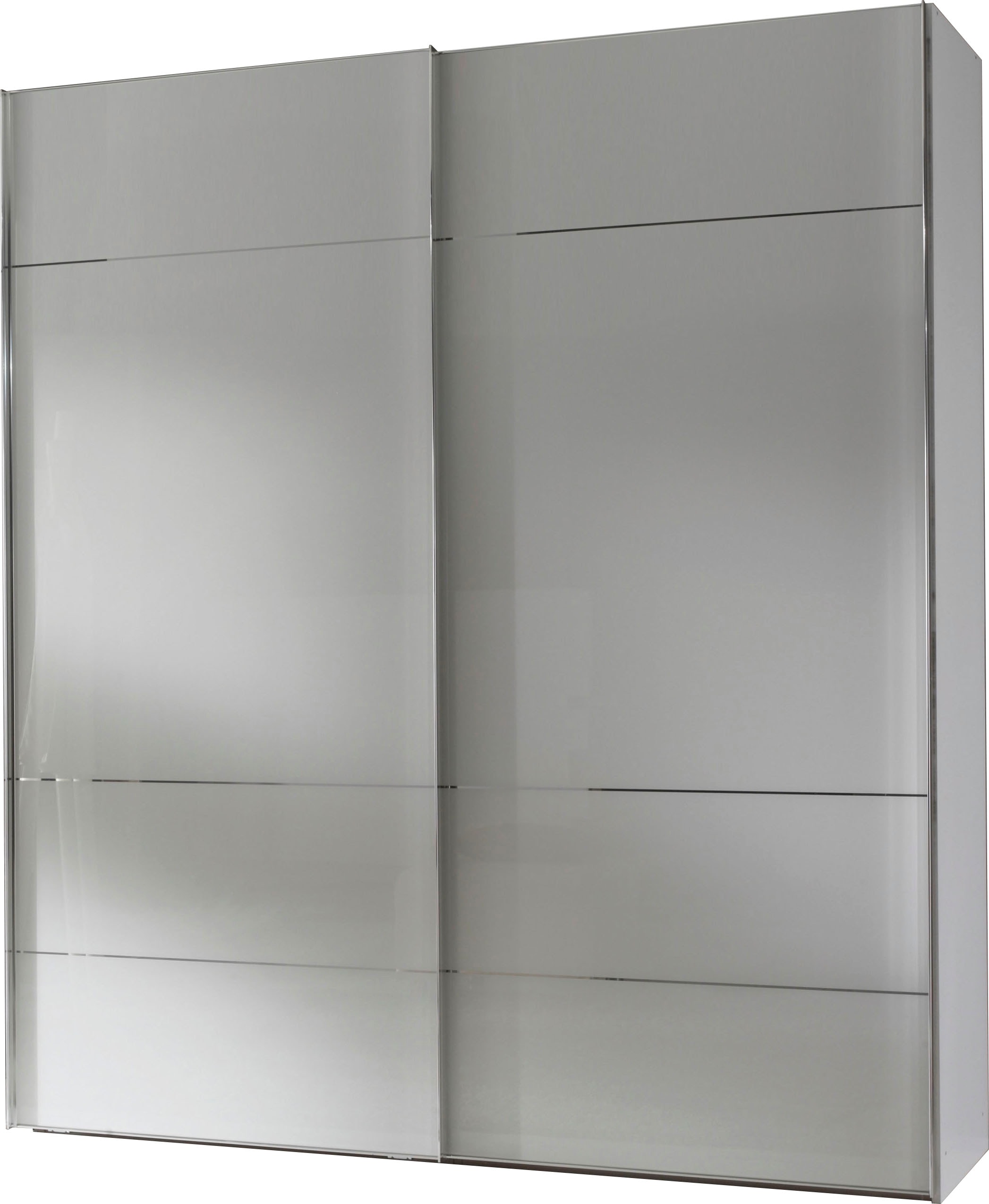 STAUD Schwebetürenschrank »Sonate Lucca, Made in Germany« Mit vier verschiedenen Ausstattungsvarianten Alpinweißglas