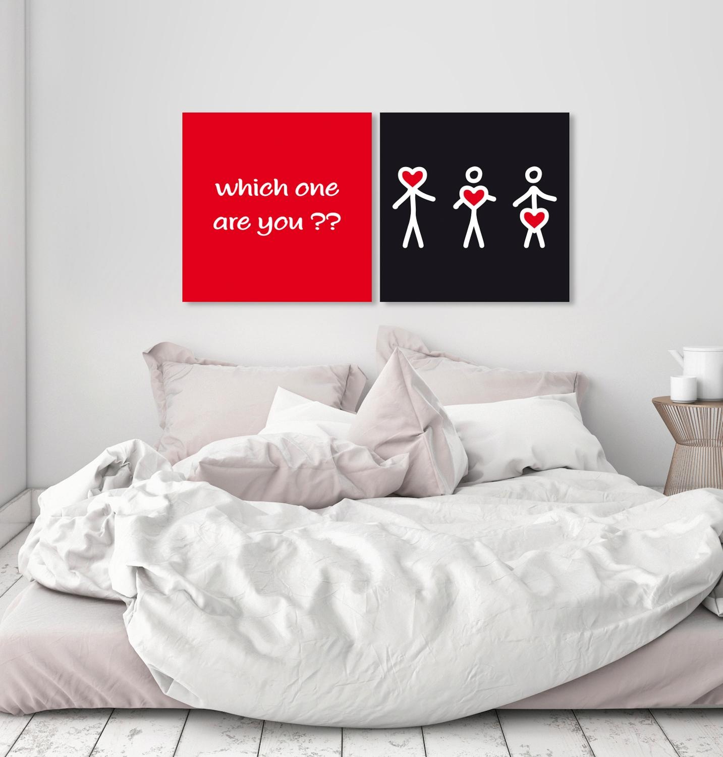 queence Leinwandbild »Herz«, Herz-Herzbilder-Kunst-Modern-Humor-Gruppen & F günstig online kaufen