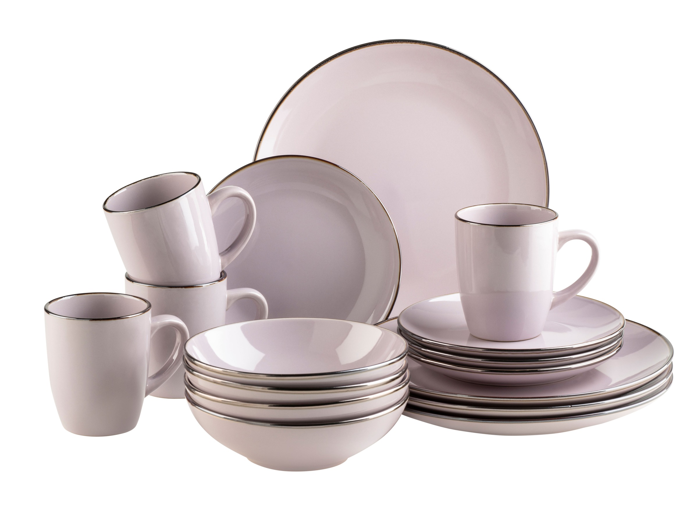 MÄSER Kombiservice »METALLIC RIM, Geschirr-Set, Steinzeug« günstig online kaufen