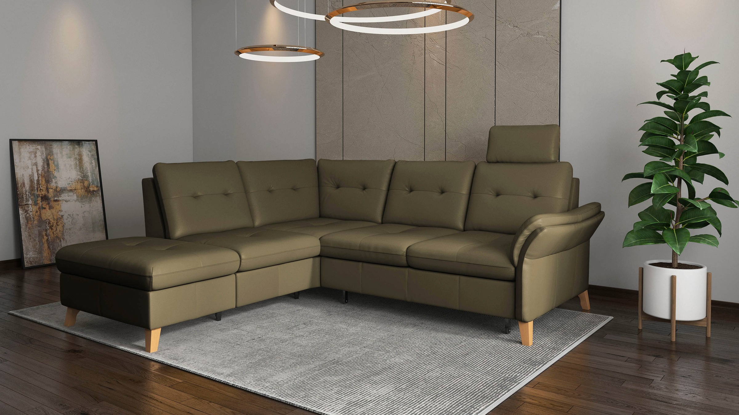 sit&more Ecksofa »Göteborg«, inkl. Sitztiefenverstellung, wahlweise mit Bettfunktion & Bettkasten