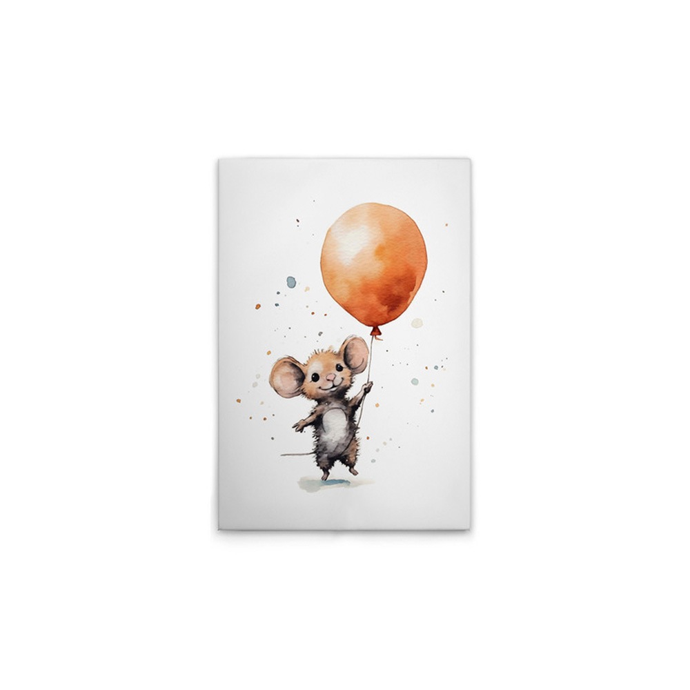 A.S. Création Leinwandbild »Cute Mouse Orange - Wandbild Weiß Braun Keilrah günstig online kaufen