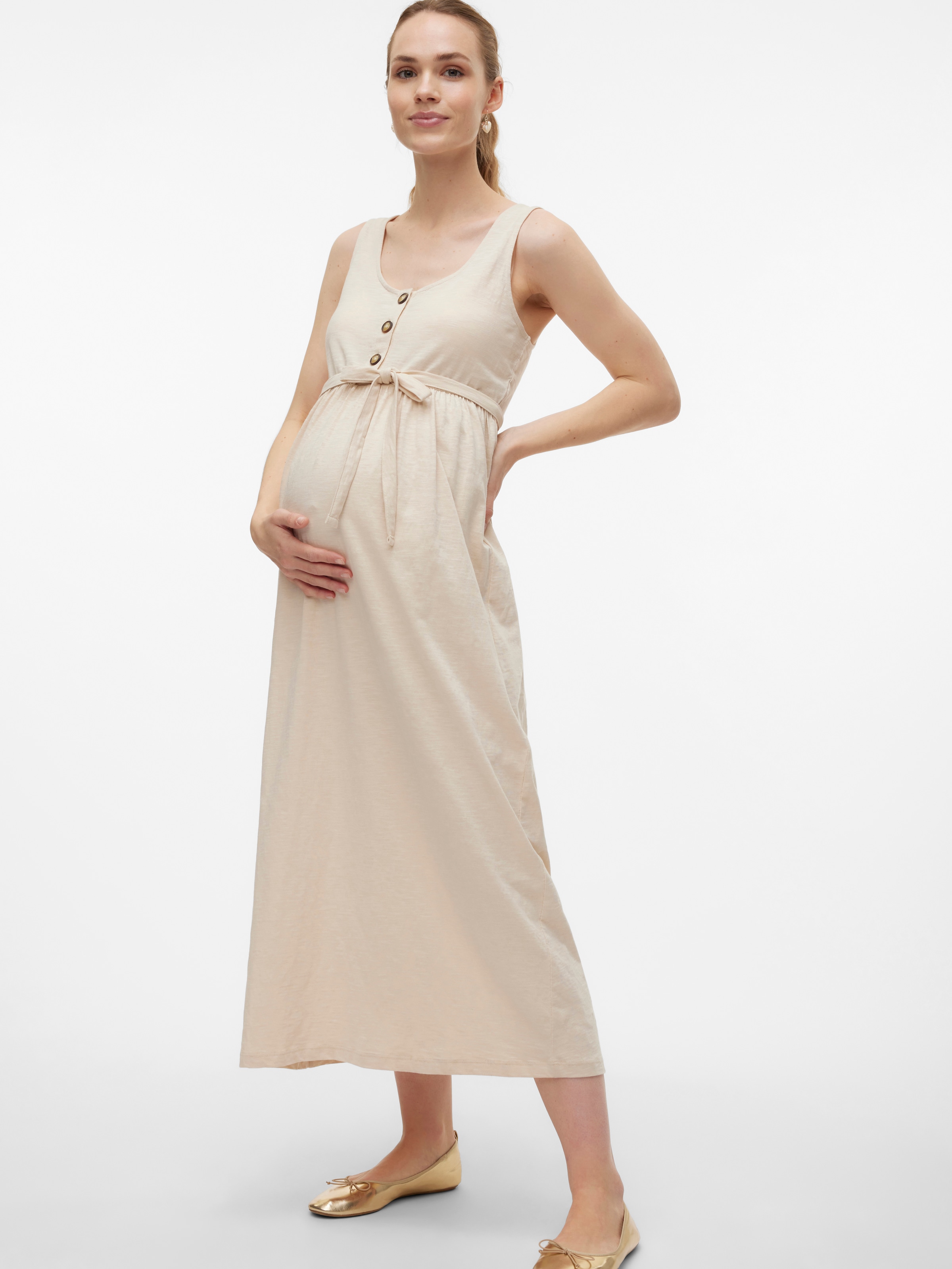 Mamalicious Trägerkleid »MLEVI LIA SL JRS ANKLE DRESS 2F NOOS« Sommerkleid