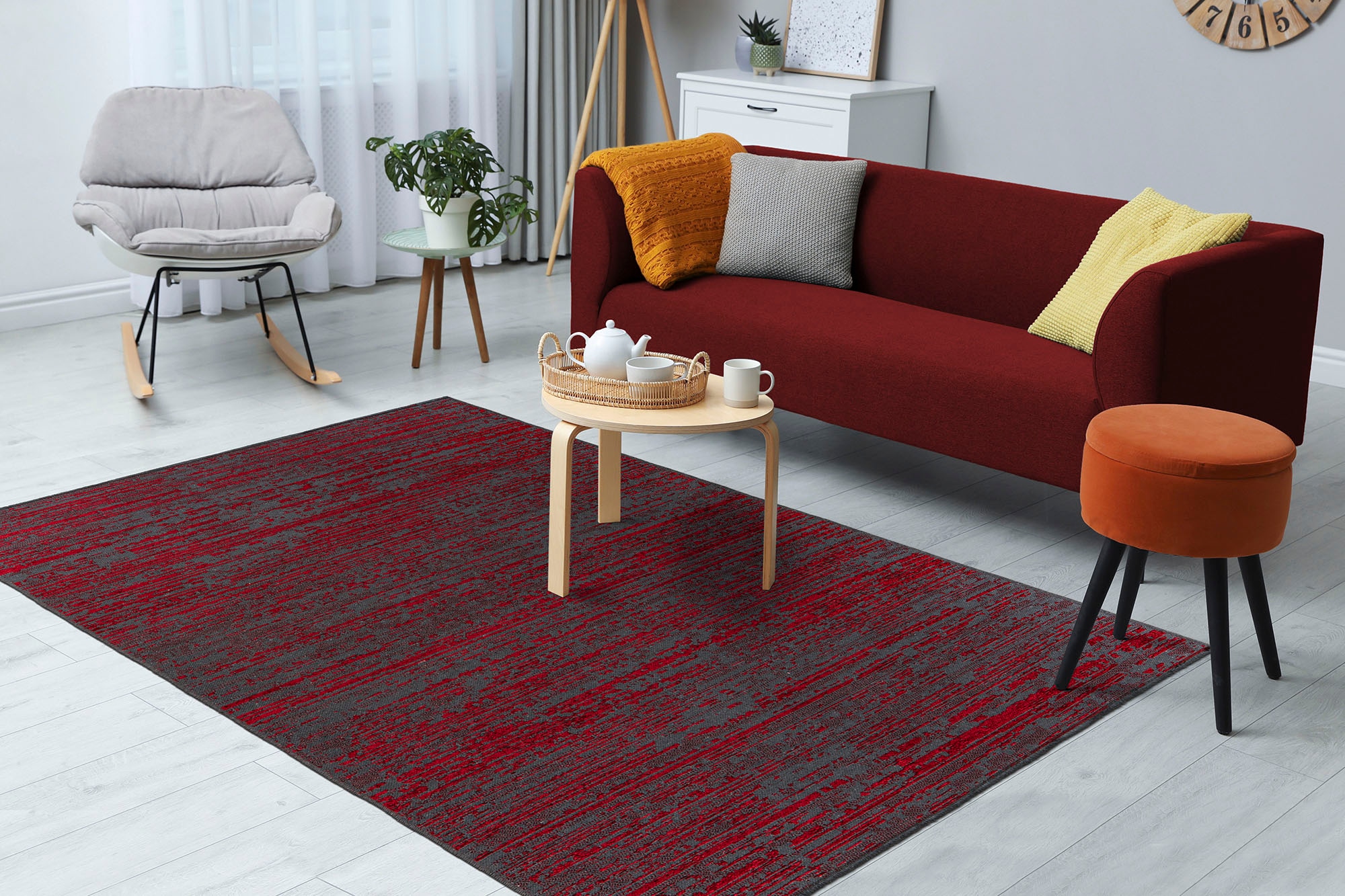 Kayoom Teppich »Kalevi 100«, rechteckig, 8 mm Höhe, Flachgewebe