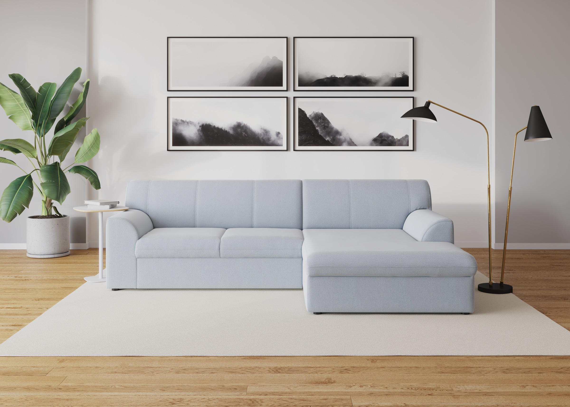 DOMO collection Ecksofa »Topper, elegant und zeitlos, kompaktes Stellmaß 24 günstig online kaufen