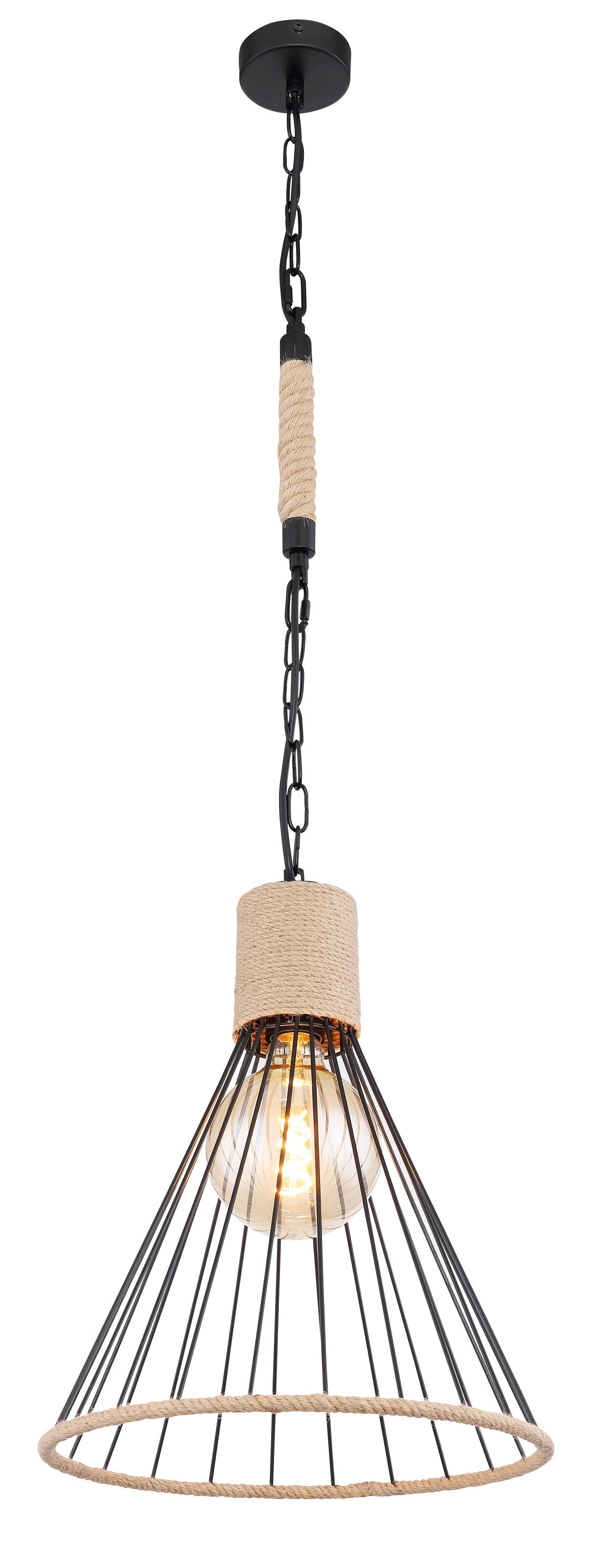 GLOBO LIGHTING Hängeleuchte »HALIA« E27 1 Stk. Hängelampe Metallstäbe schwa günstig online kaufen