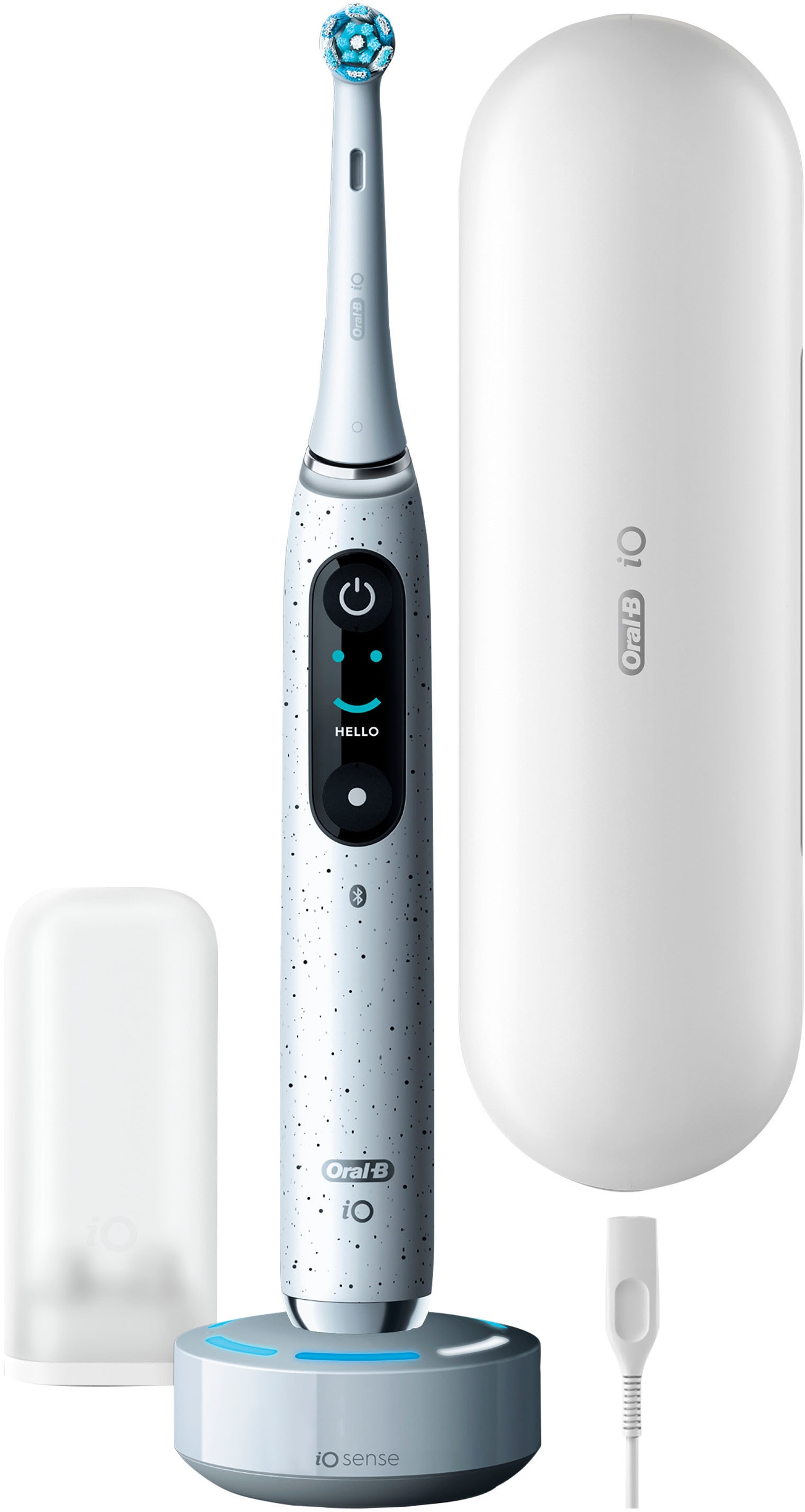 Oral-B Elektrische Zahnbürste »iO 10« 1 Stk. Aufsteckbürsten Magnet-Technologie, iOsense, 7 Putzmodi, Farbdisplay & Lade-Reiseetui