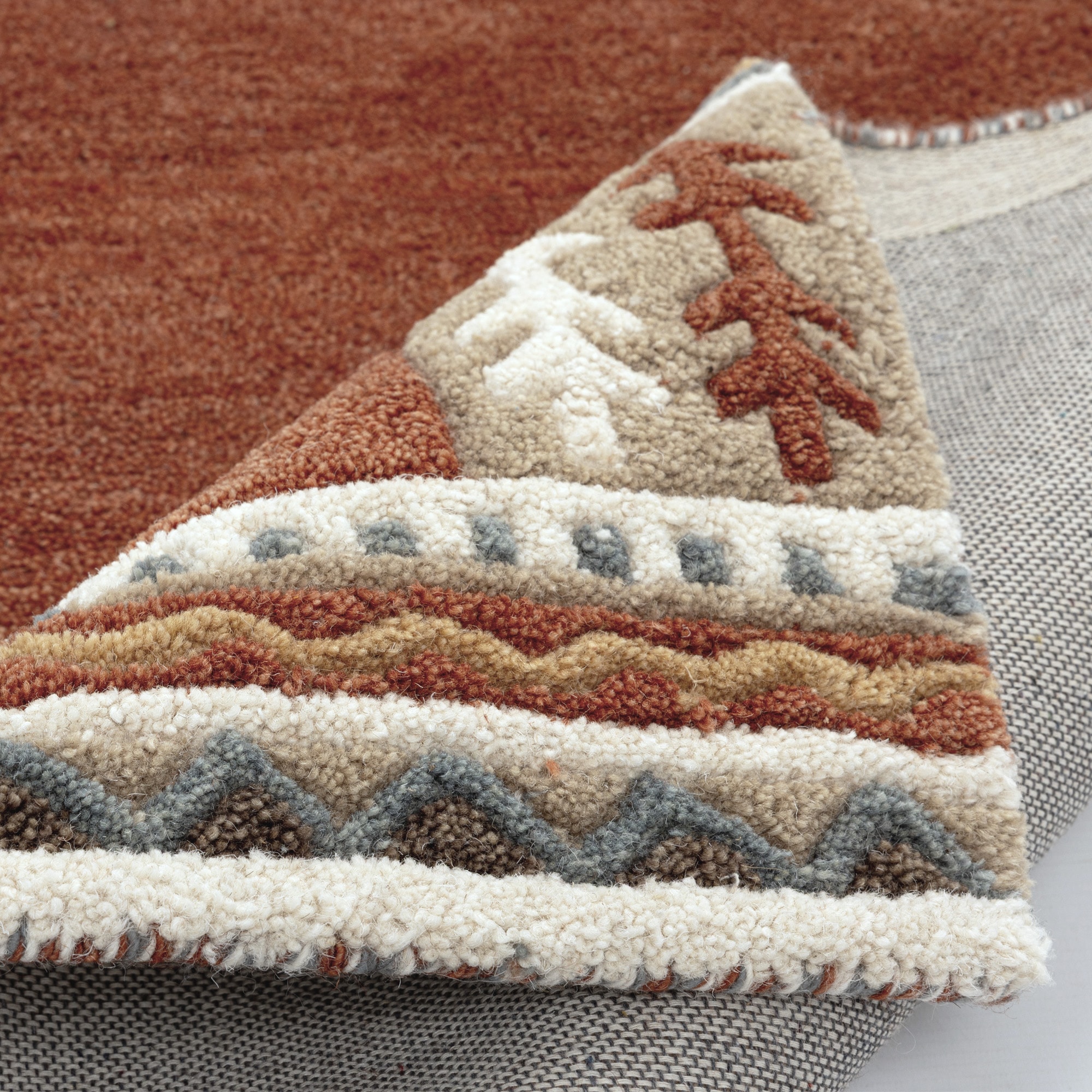 THEKO Läufer »Nuno, reine Wolle,  Handgefertigt, mit Bordüre« rechteckig 14 mm Höhe handgetuftet, Brücke, Wohnzimmer, Schlafzimmer, Esszimmer