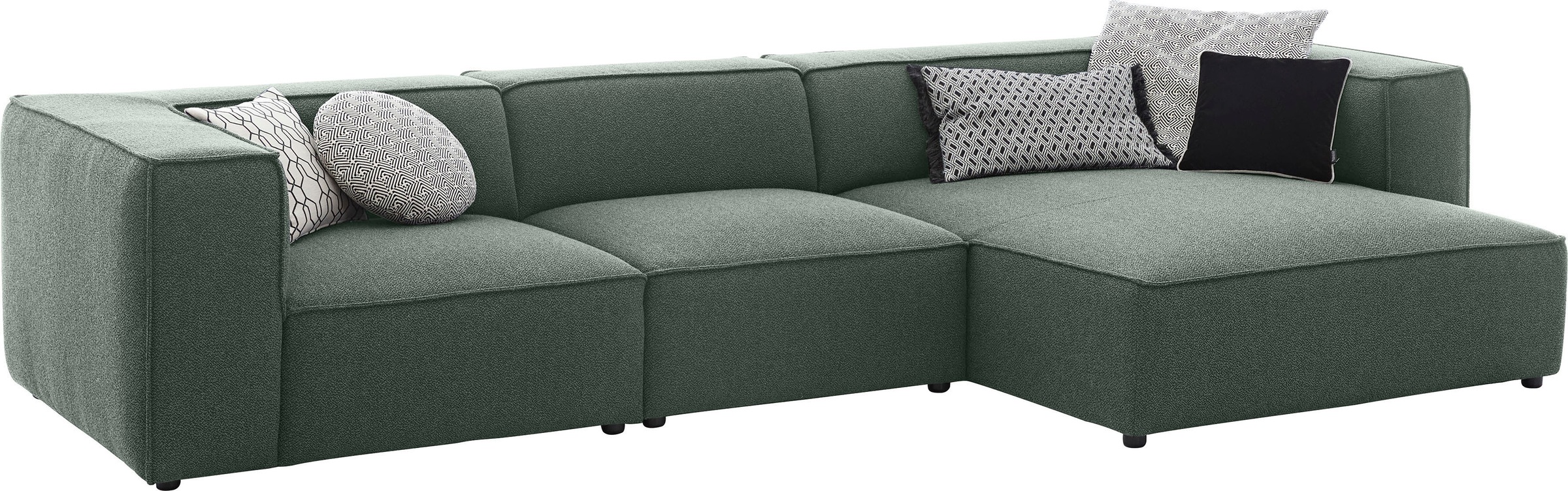W.SCHILLIG Ecksofa »around-the-block«, mit eleganter Biese, mit Federkern, Breite 341 cm