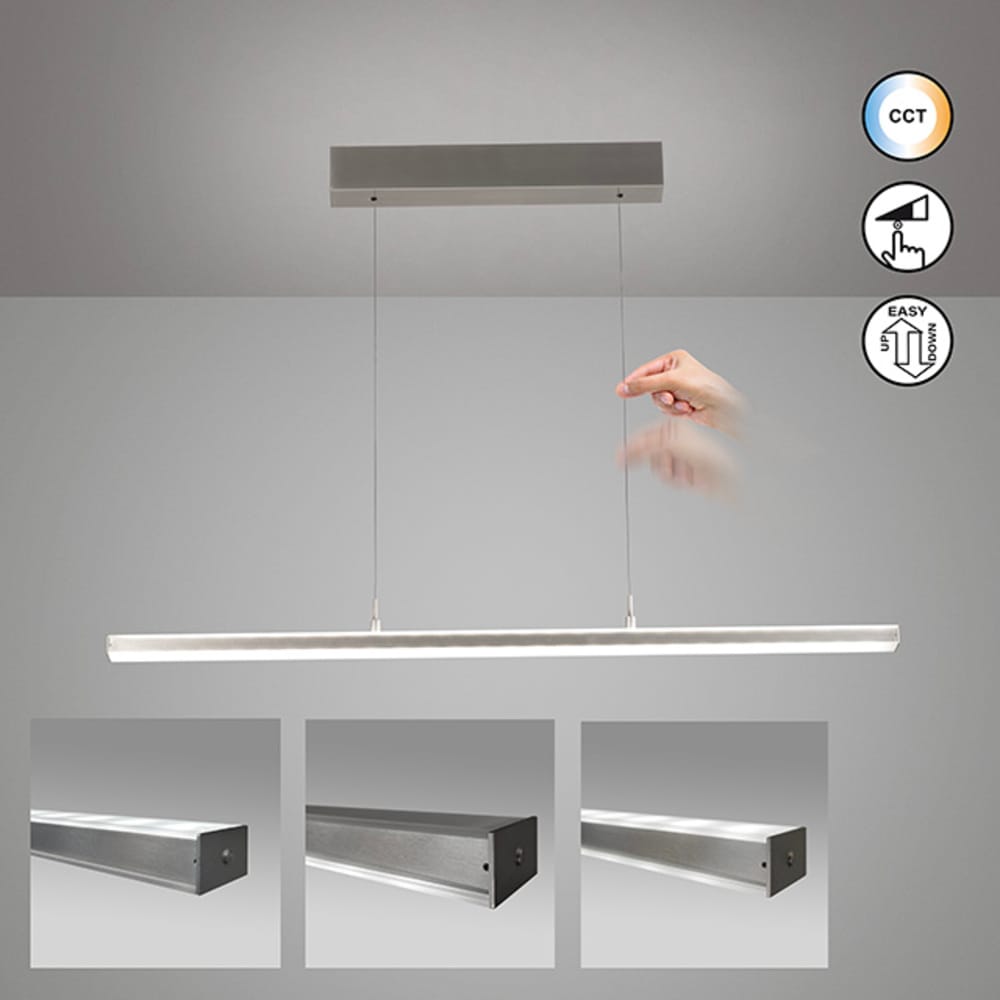 FISCHER & HONSEL Pendelleuchte »Valeno« LED-Board 1 Stk. Farbtemperatur in 3 Stufen einstellbar, höhenverstellbar mit Kabellift