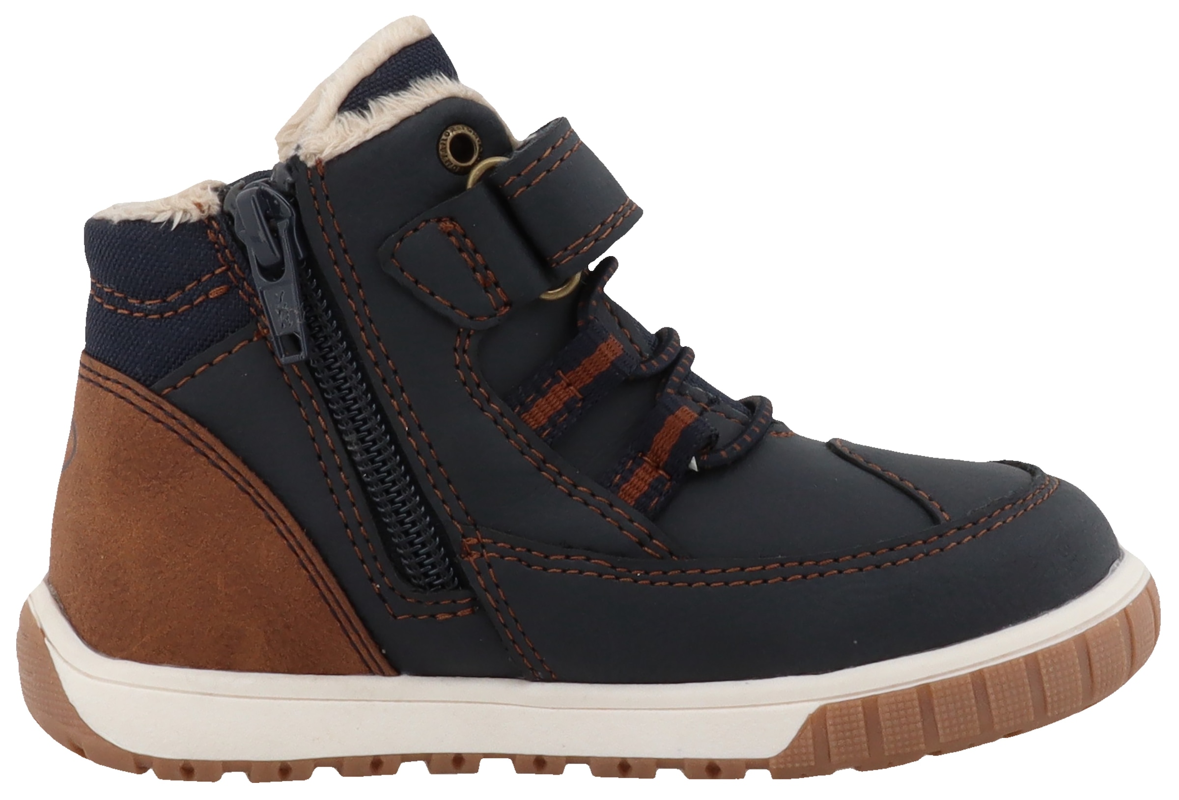 TOM TAILOR Winterboots, Klettschuh, High-Top-Sneaker, Outdoorschuh mit Kontrastnähten