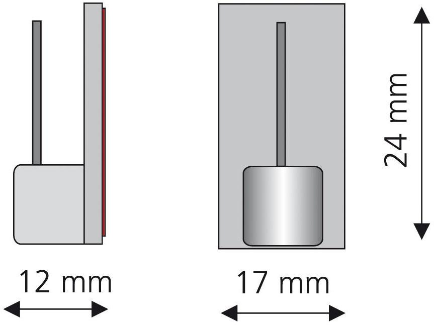 Liedeco Klebeträger, (Set, 4 St.), für Vitragen-Bistrostangen